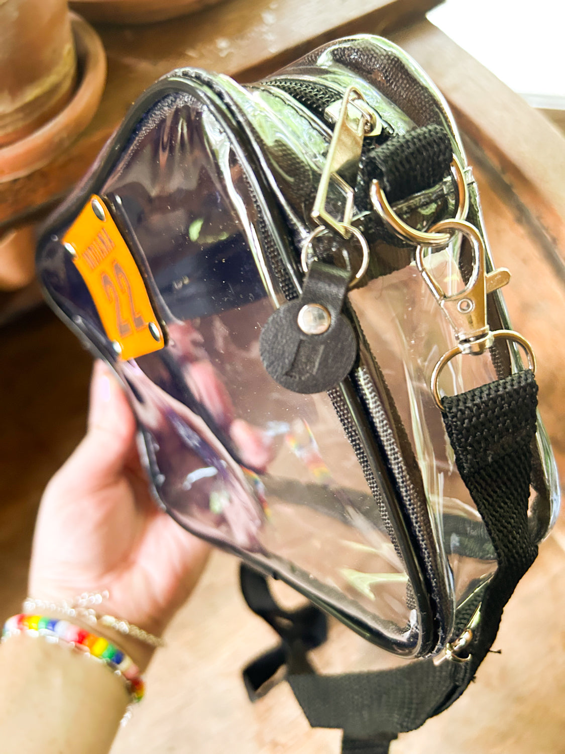 Custom Clear Stadium or Concert Bag with Custom Name/Team/State and Custom Number