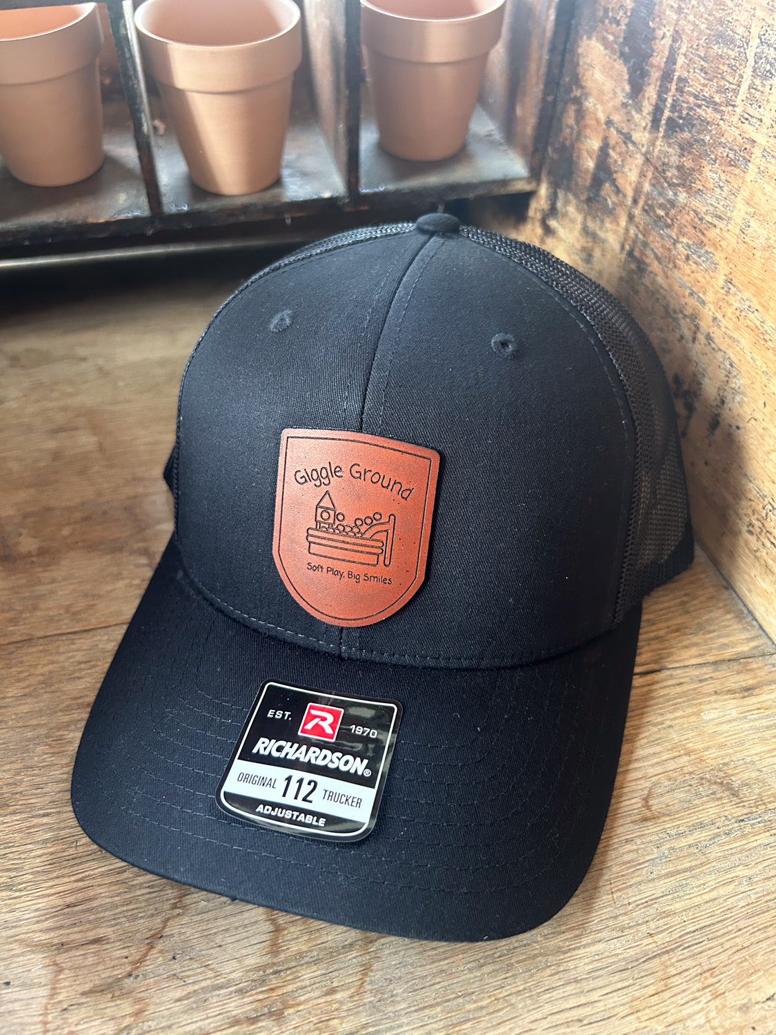 Custom  Logo Leather Patch Hat - on Richardson 112 Hat