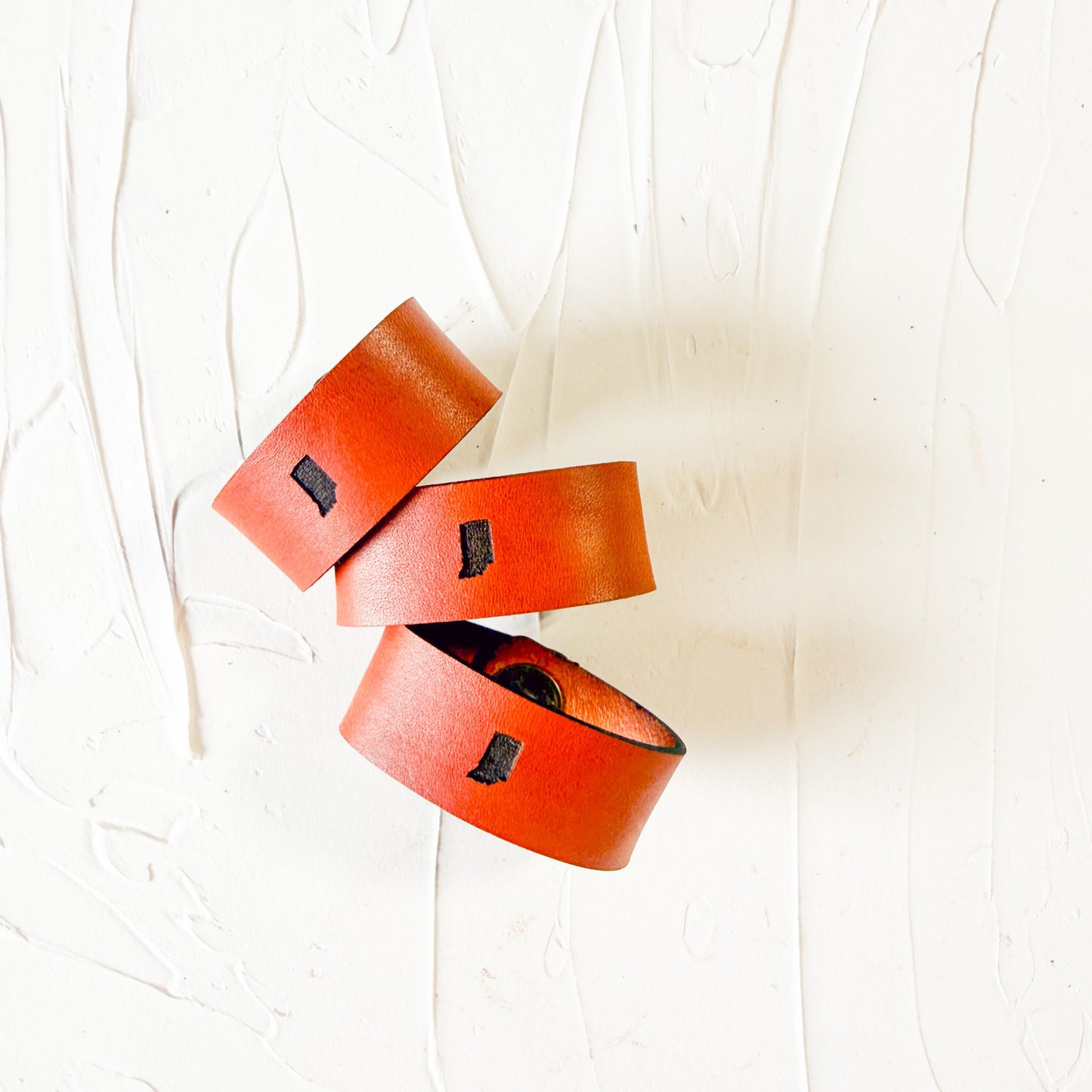 Set of 5 Custom Leather Napkin Rings