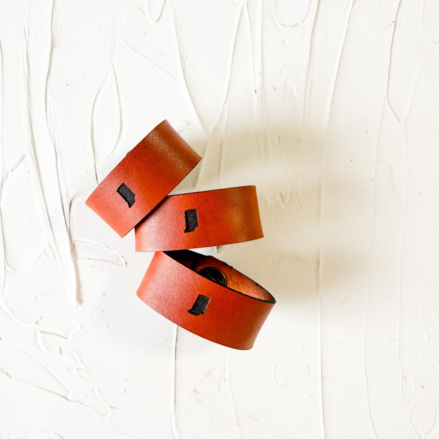 Set of 5 Custom Leather Napkin Rings