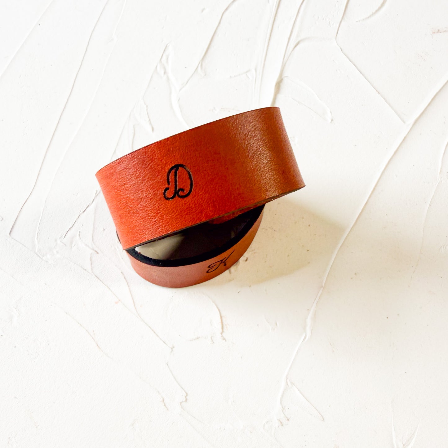 Set of 5 Custom Leather Napkin Rings
