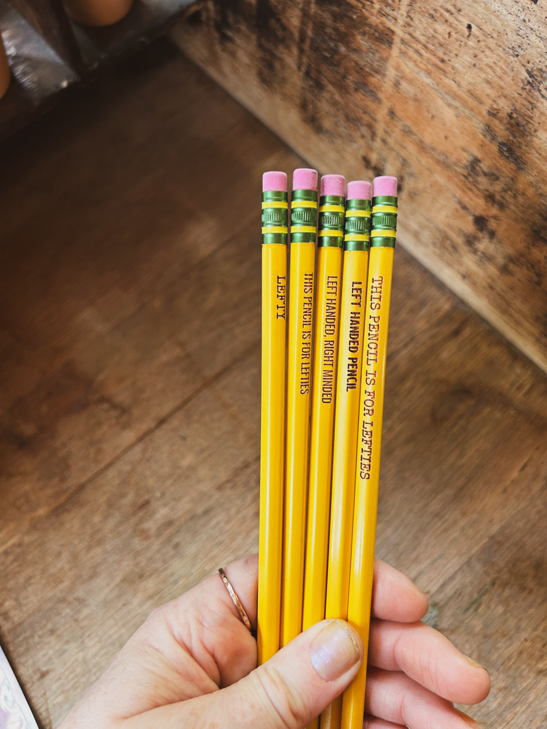 Left handed pencil discount