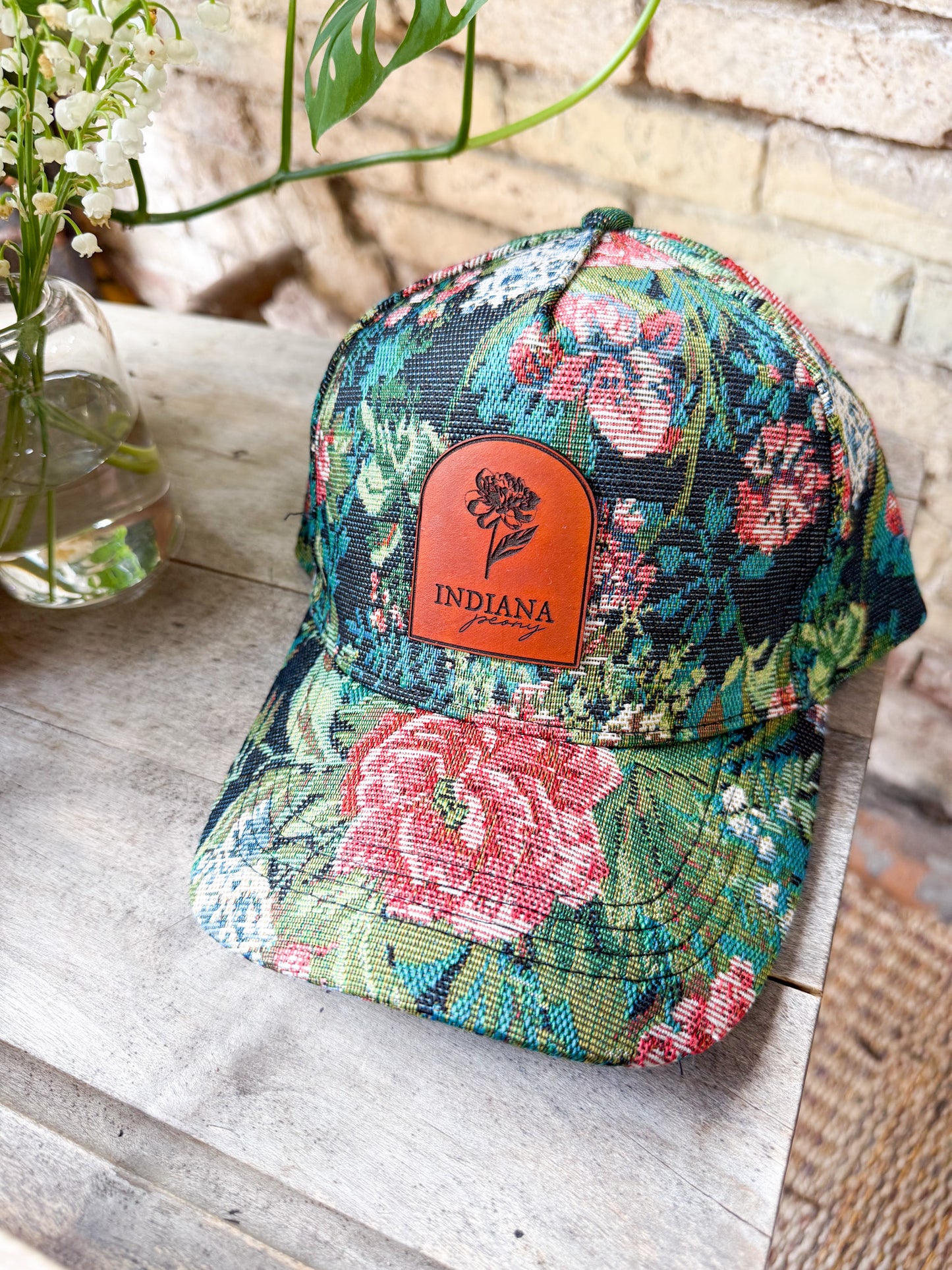 Indiana Peony Arch Patch Hat
