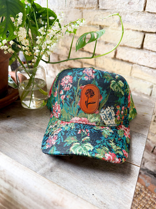 Oval Peony Patch Hat