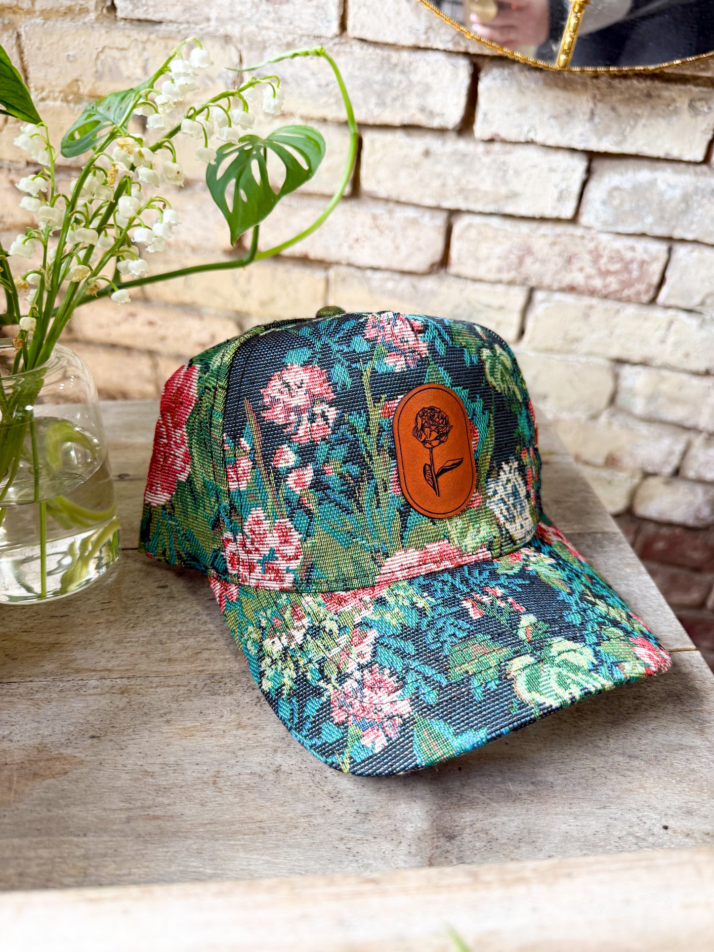 Oval Peony Patch Hat