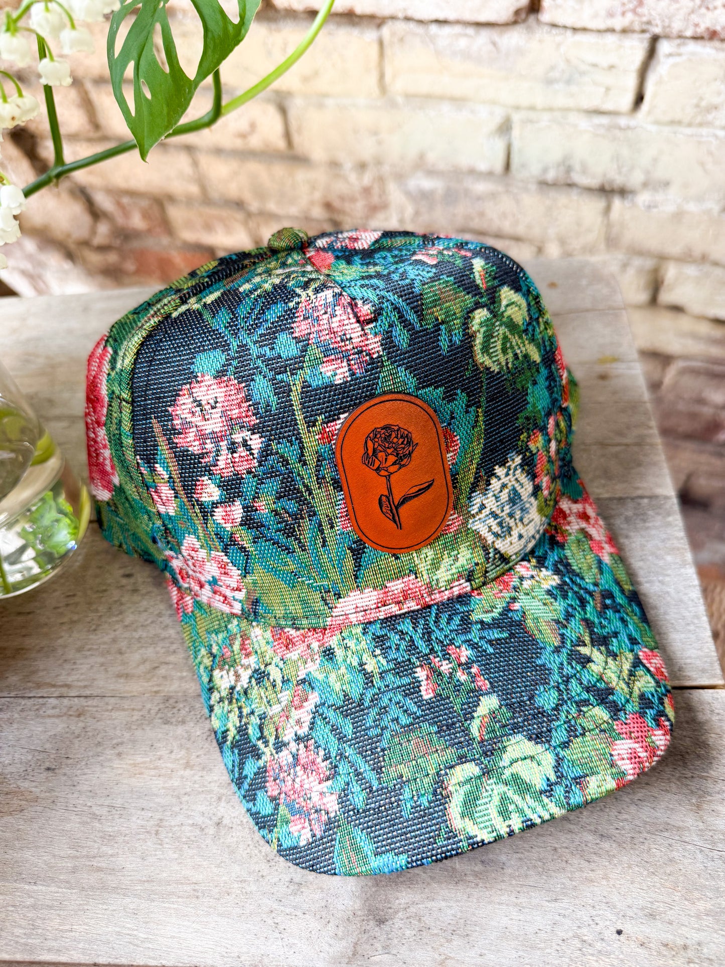 Oval Peony Patch Hat
