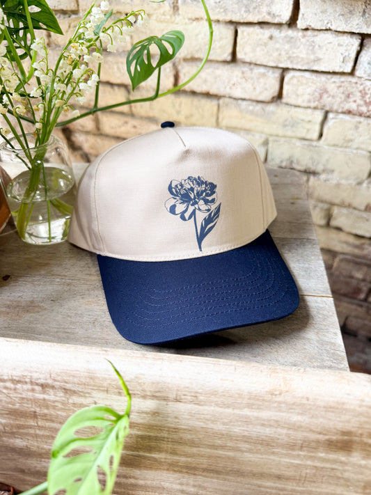Printed Peony Hat