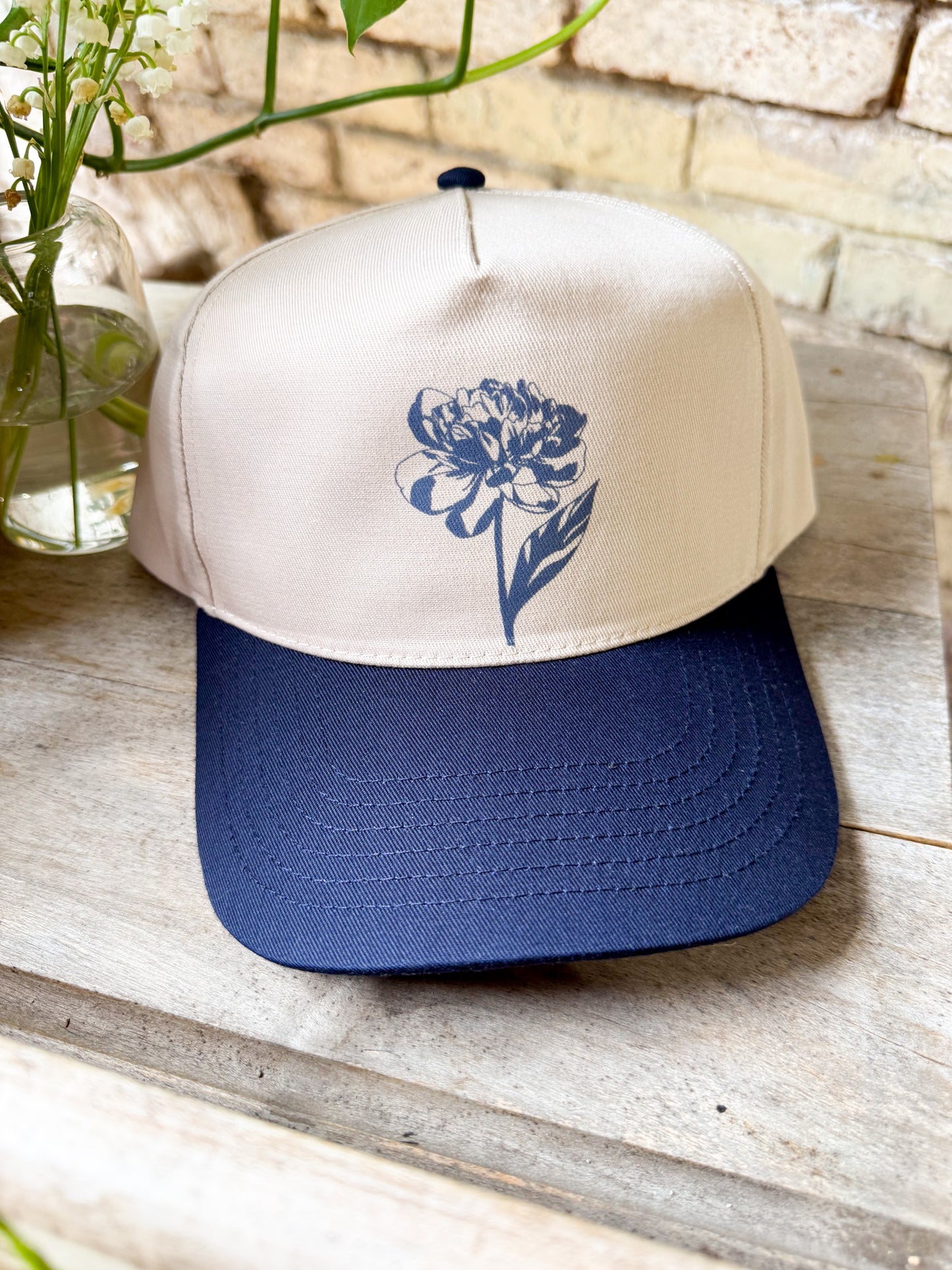 Blue Peony Hat