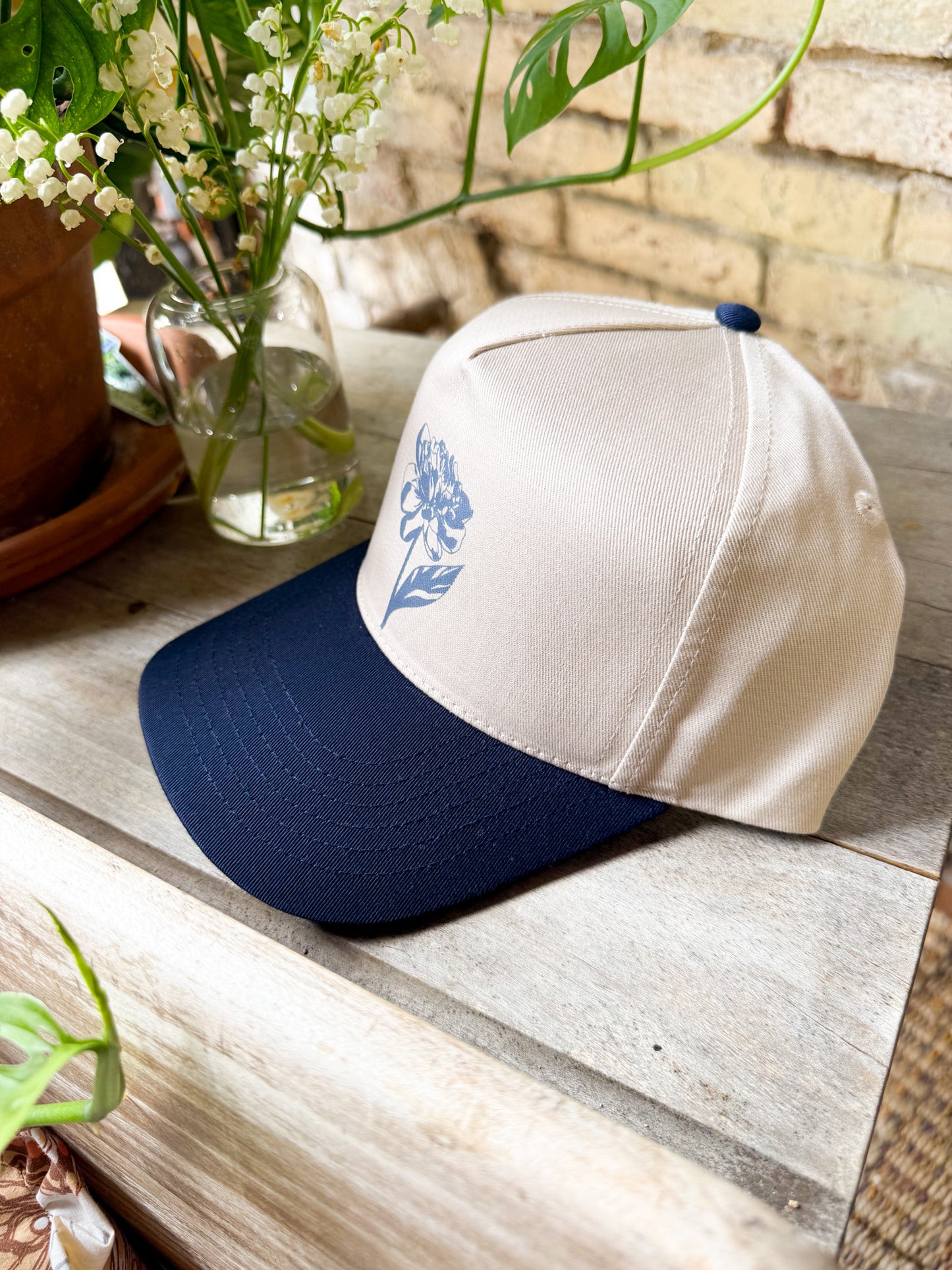 Blue Peony Hat