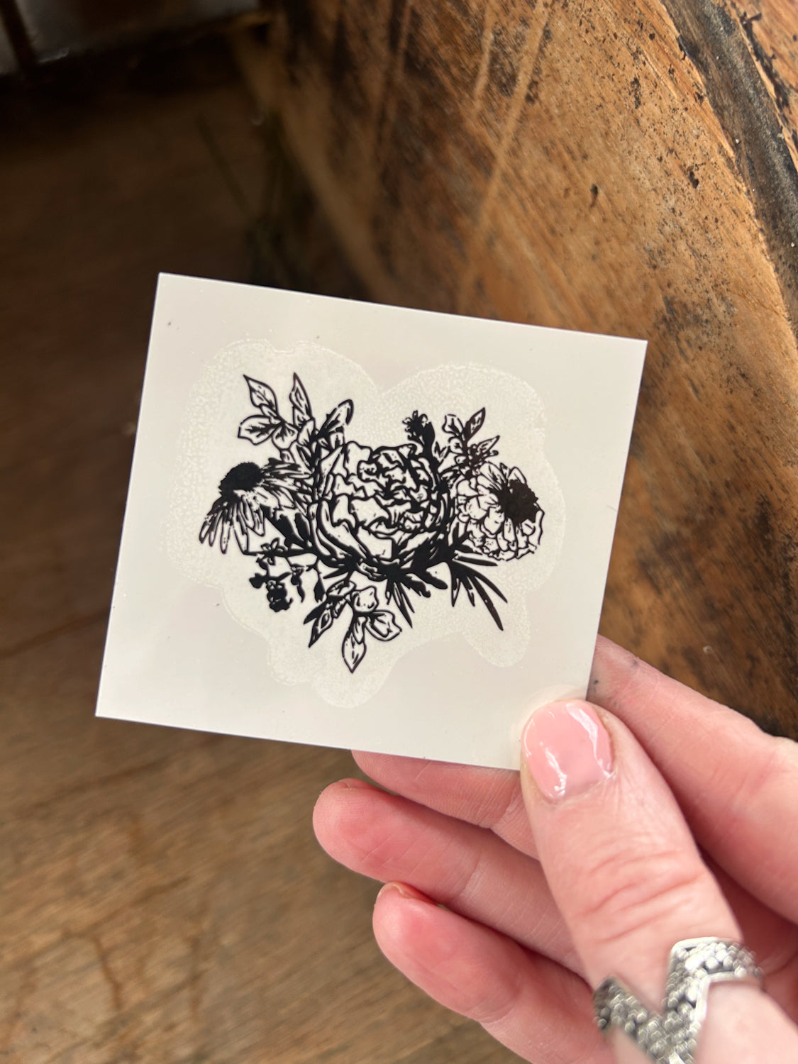 Vintage Flowers Temporary Tattoo