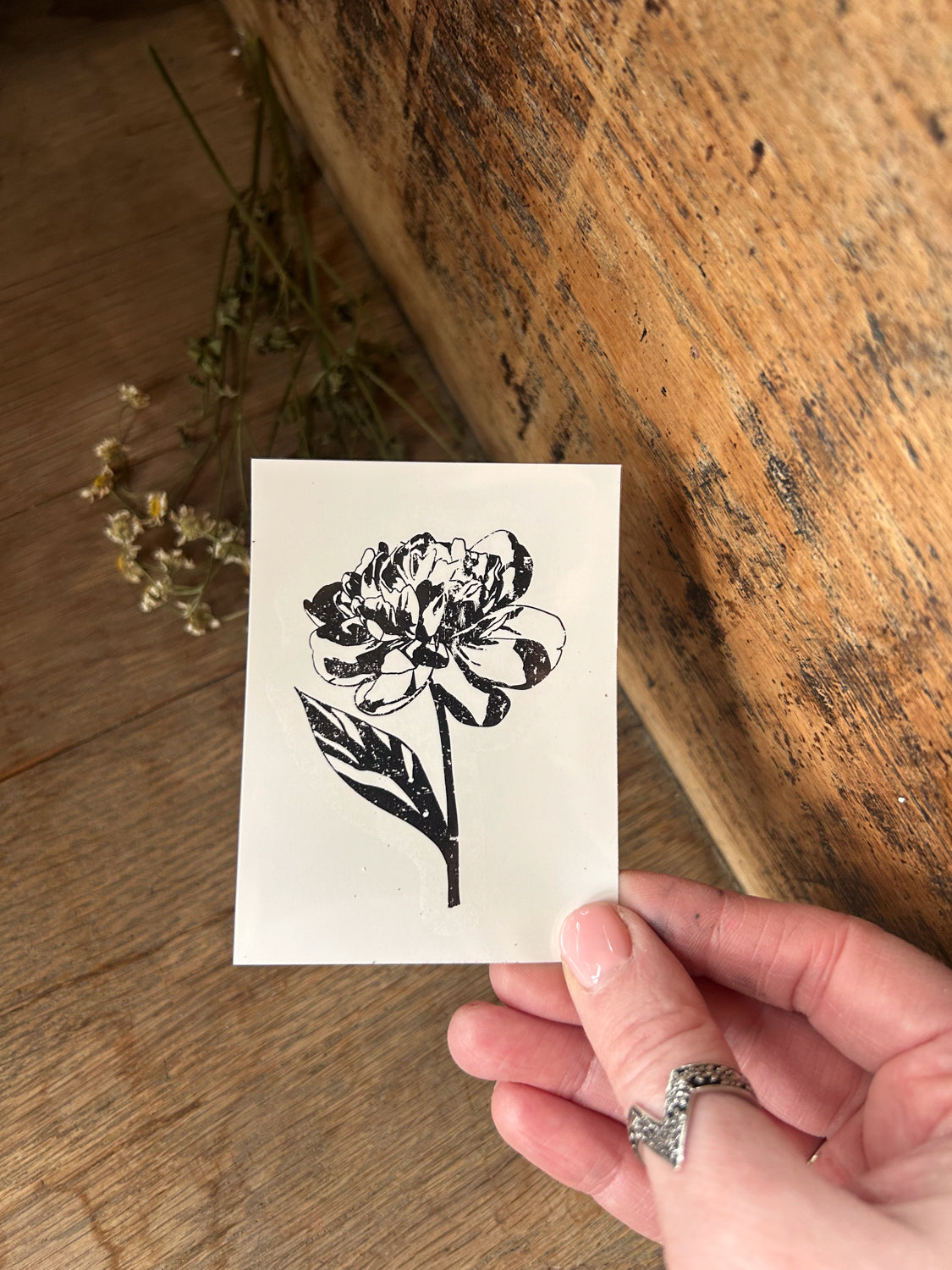 Peony 2 Temporary Tattoo
