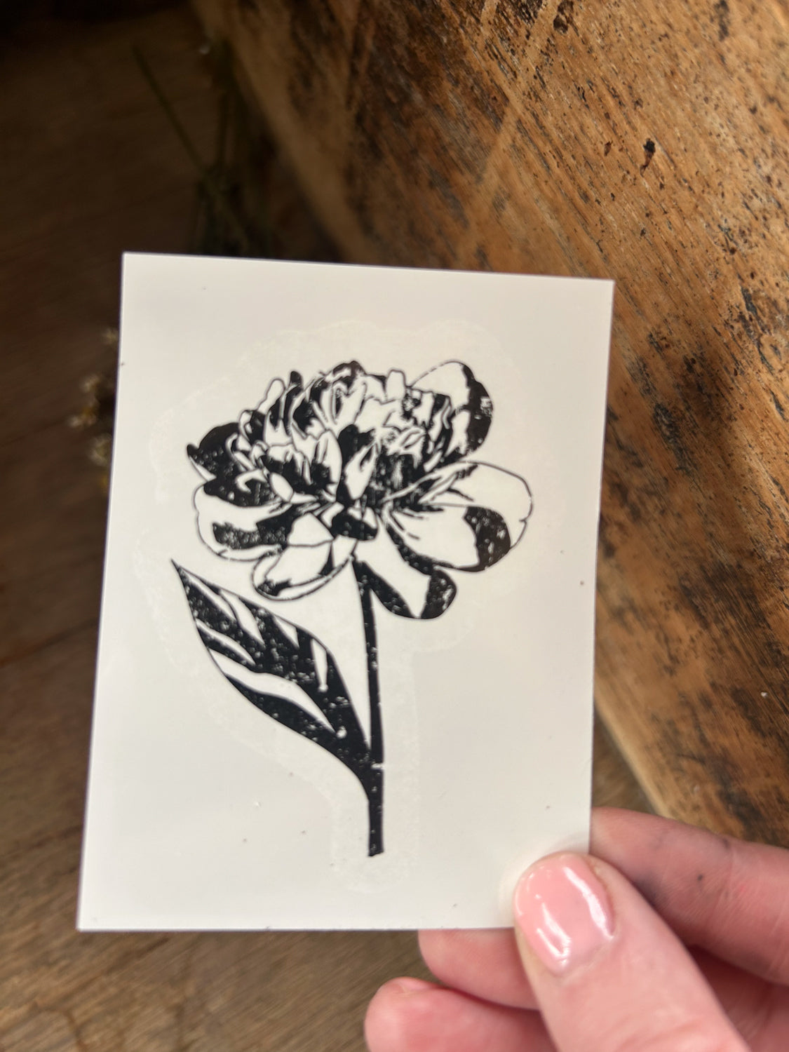 Peony 2 Temporary Tattoo