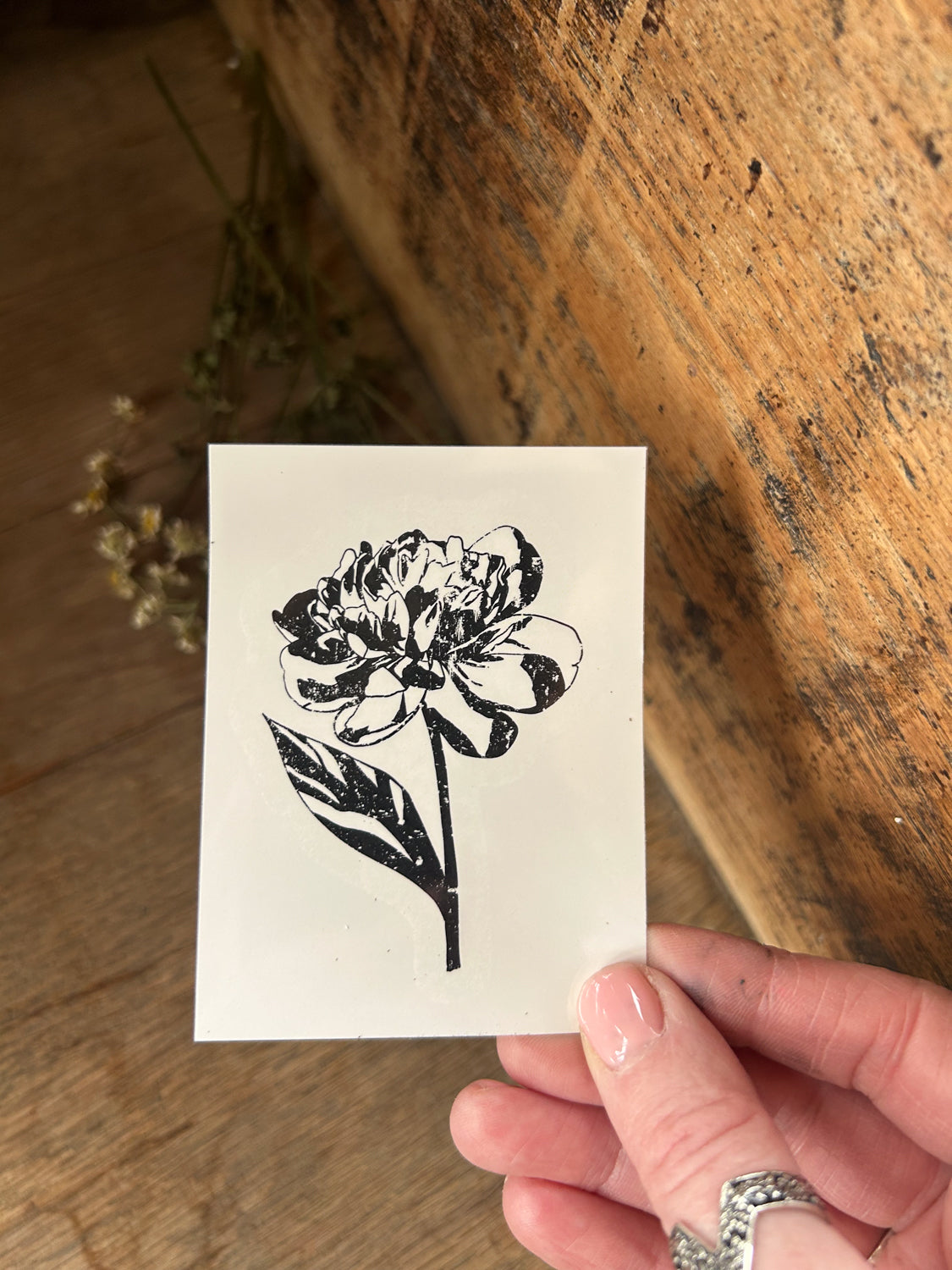 Peony 2 Temporary Tattoo