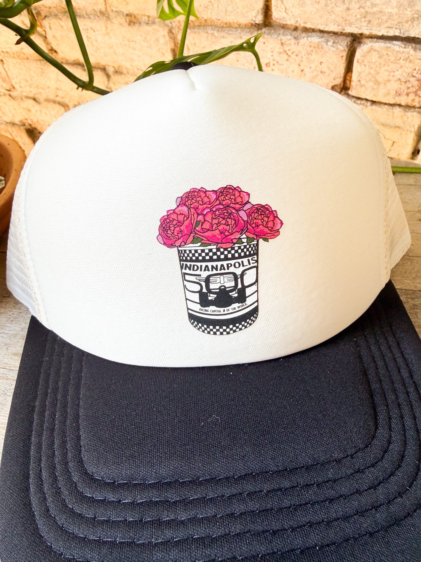 Indy Race Peony Popcorn Tin Hat