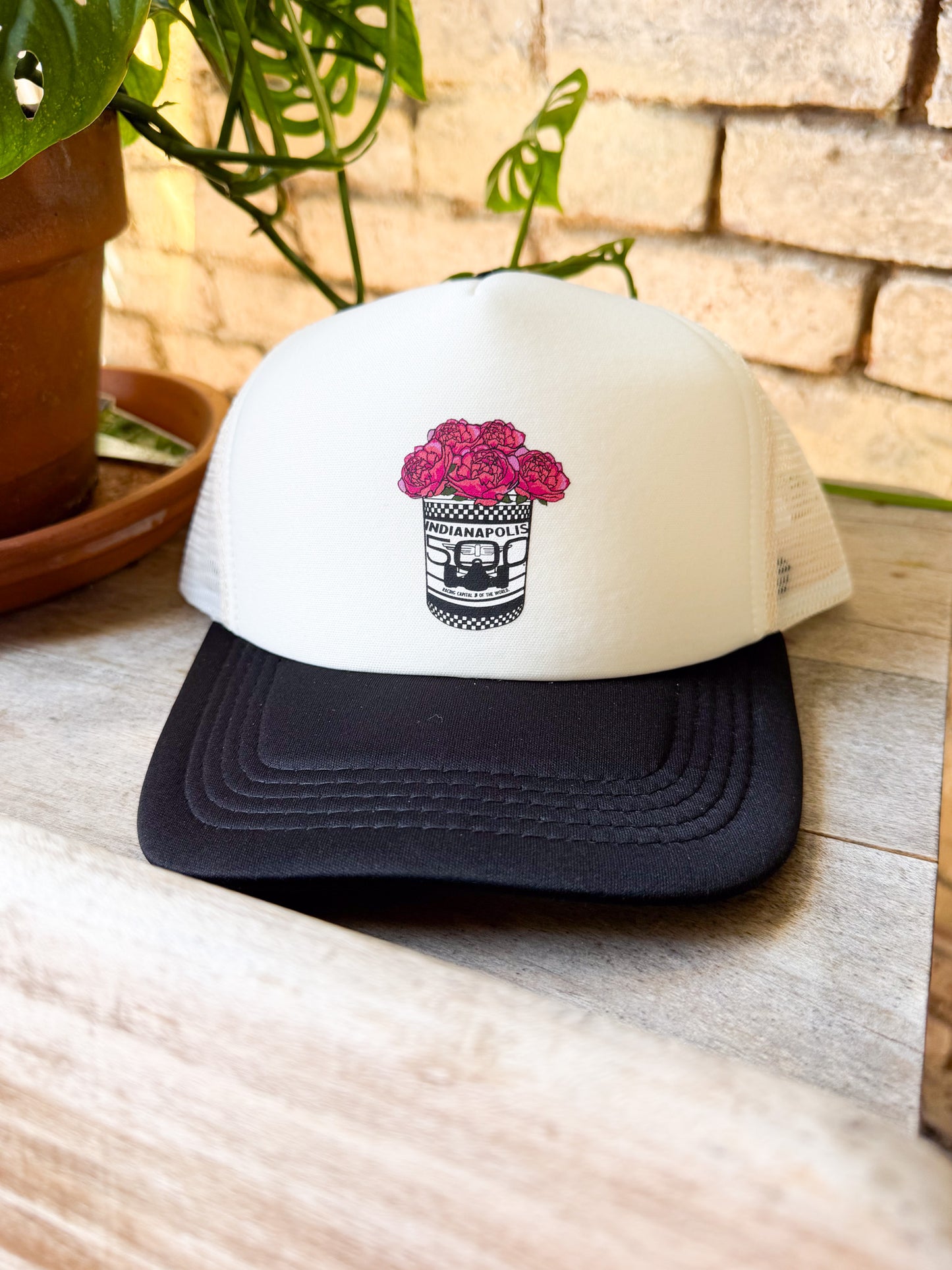 Indy Race Peony Popcorn Tin Hat
