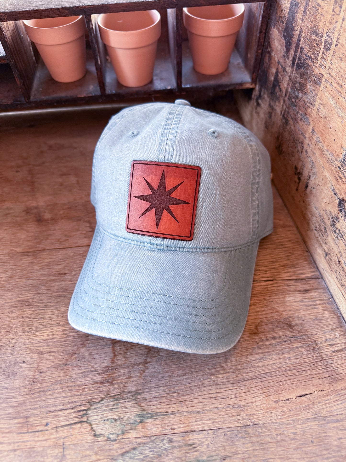 Custom Logo Leather Patch Hat on Legacy TTA Hat