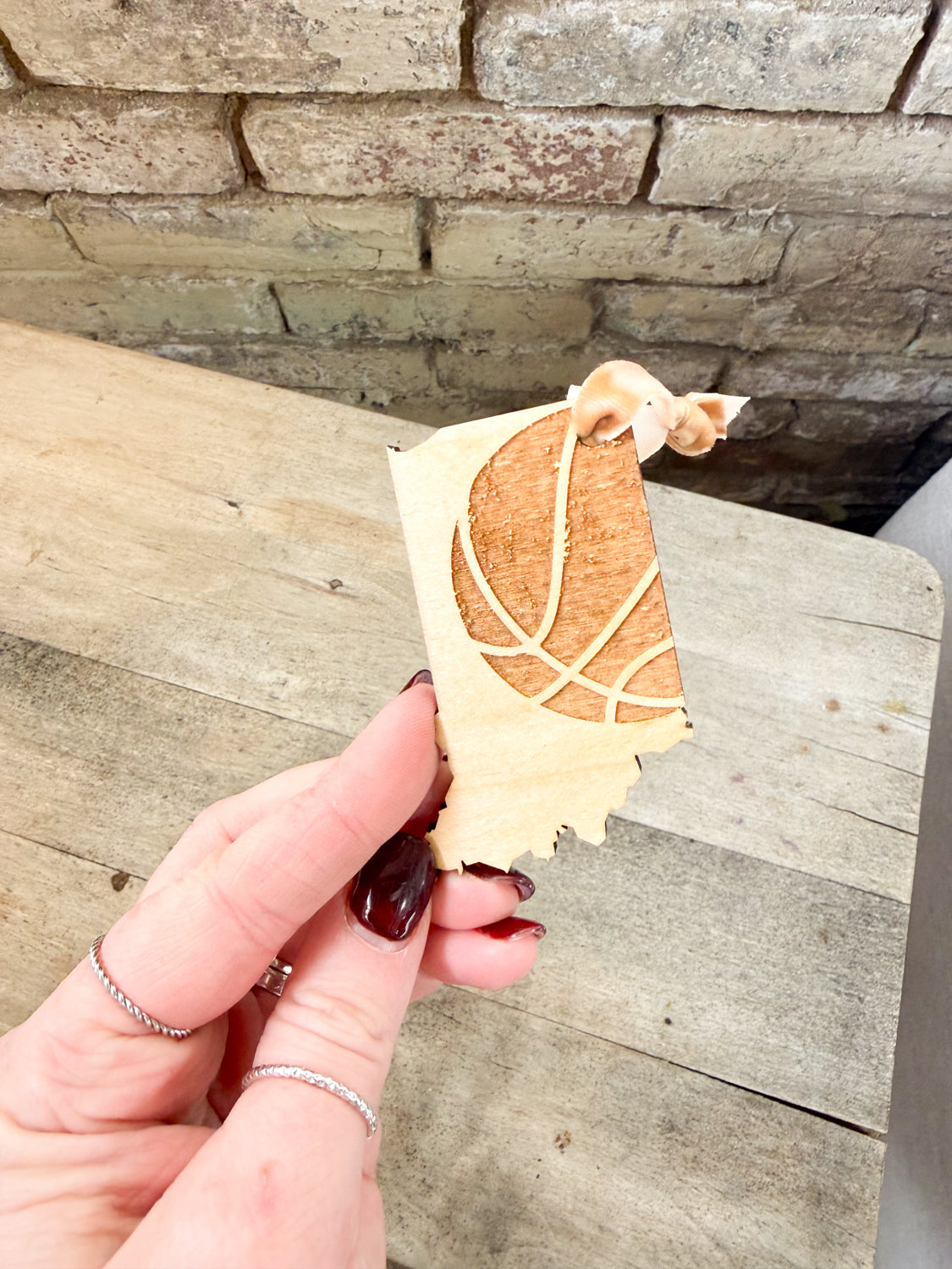 Vintage Basketball Indiana Ornament