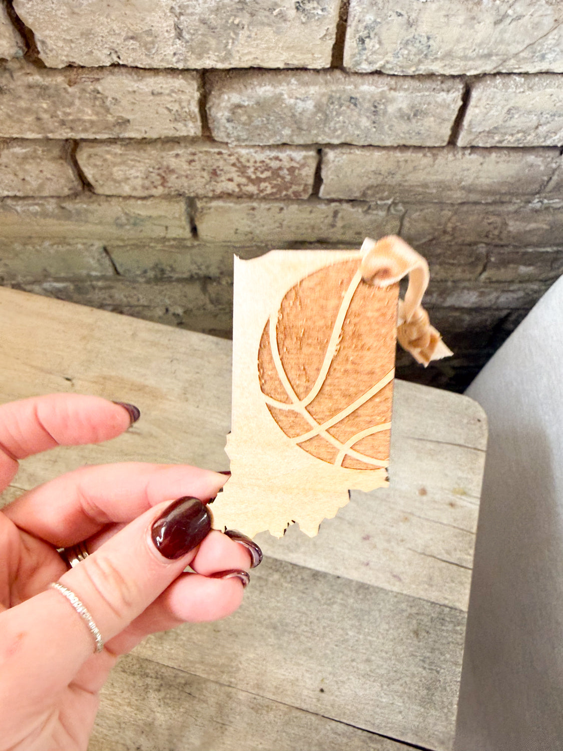 Vintage Basketball Indiana Ornament