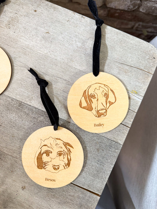 Custom Pet Sketch Ornament