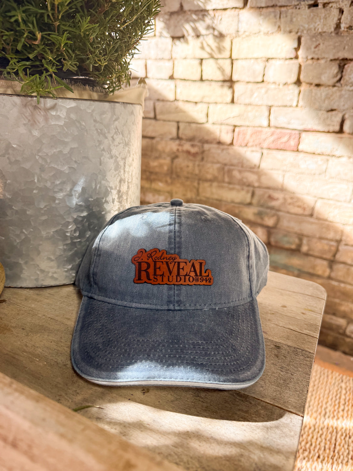 Custom Logo Patch on Denim Hat