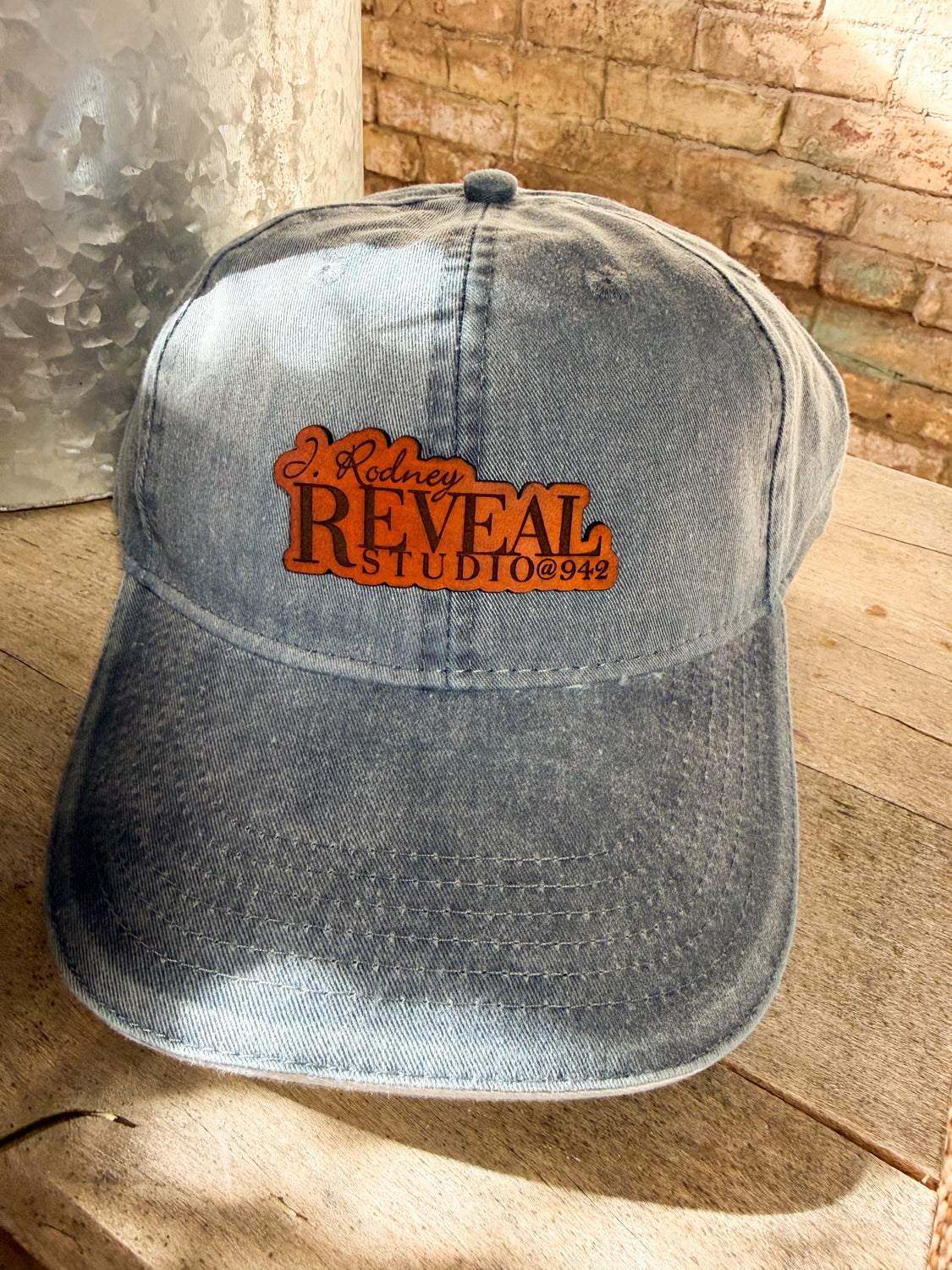 Custom Logo Patch on Denim Hat