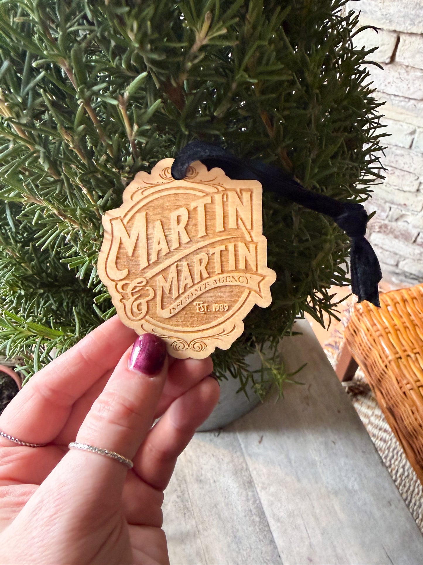 Custom Design Ornament or Gift Tag - Wooden or Leather