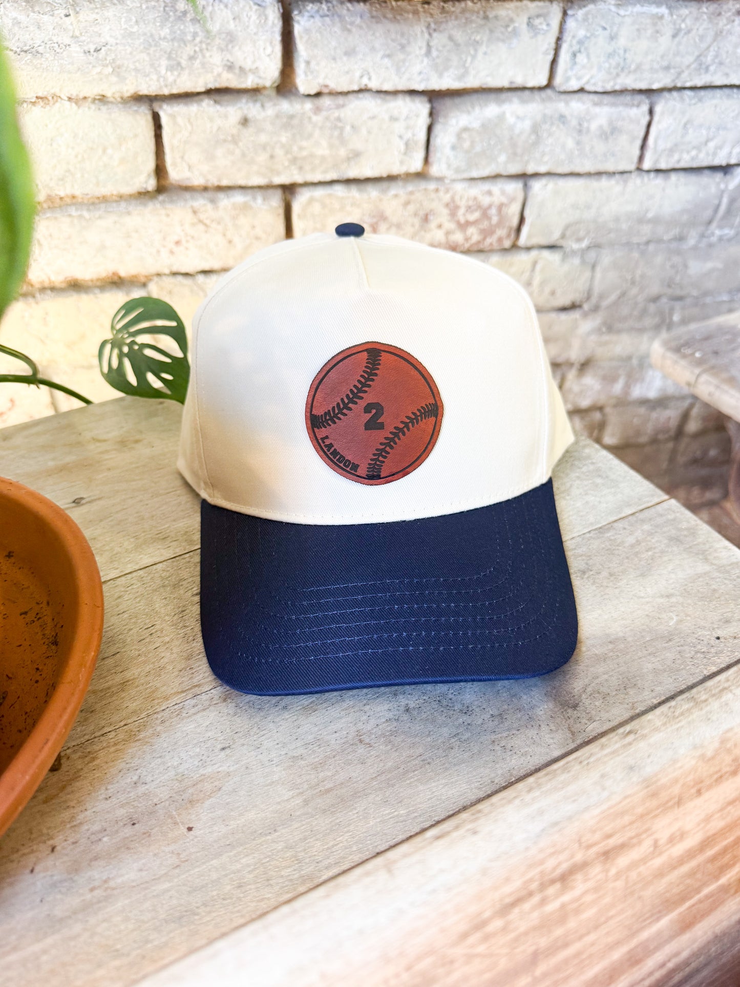 Custom Baseball Leather Patch Hat