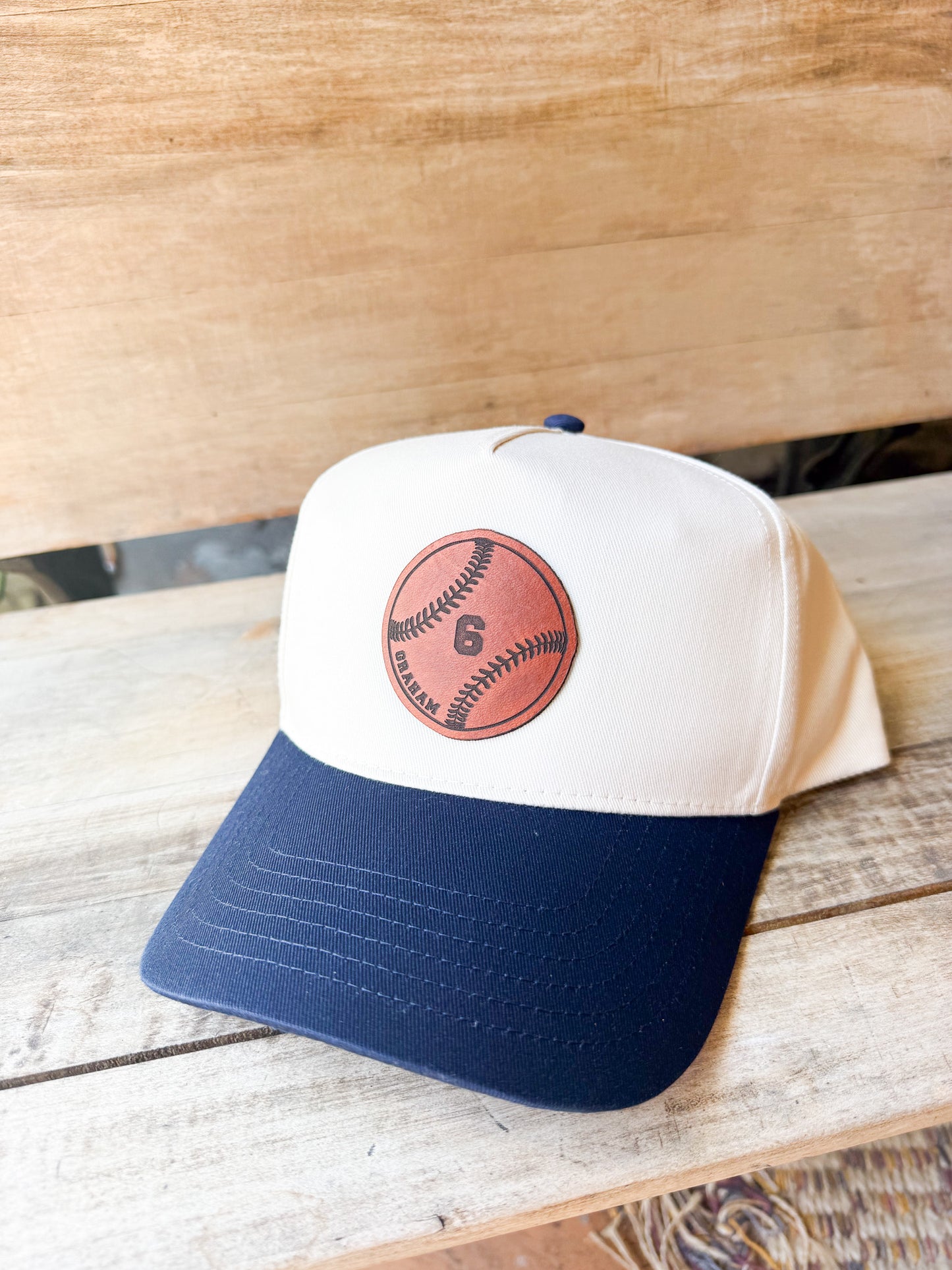 Custom Baseball Leather Patch Hat