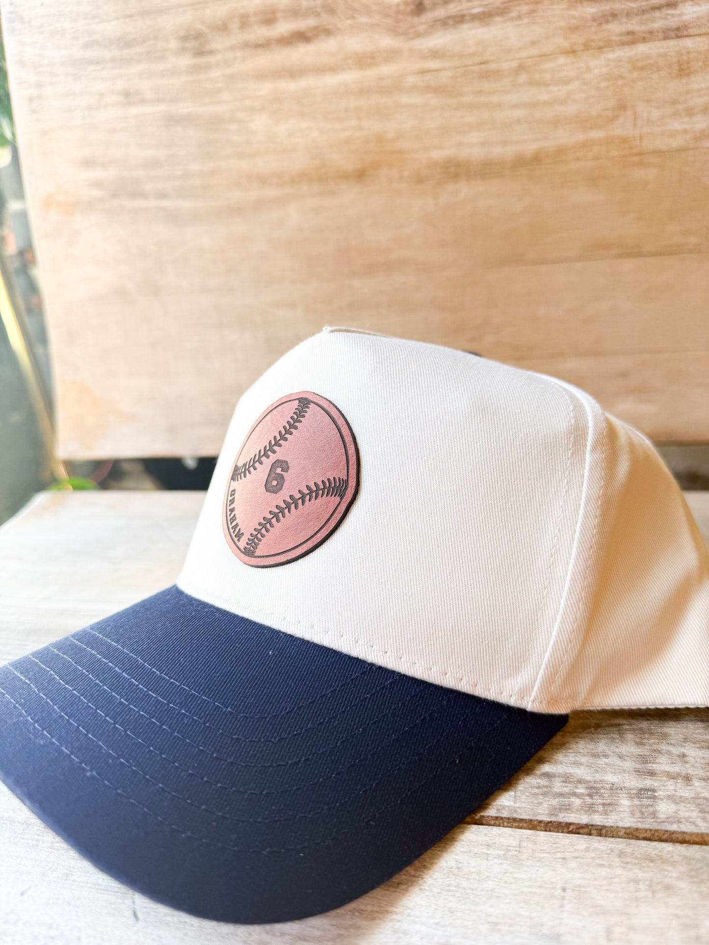 Custom Baseball Leather Patch Hat