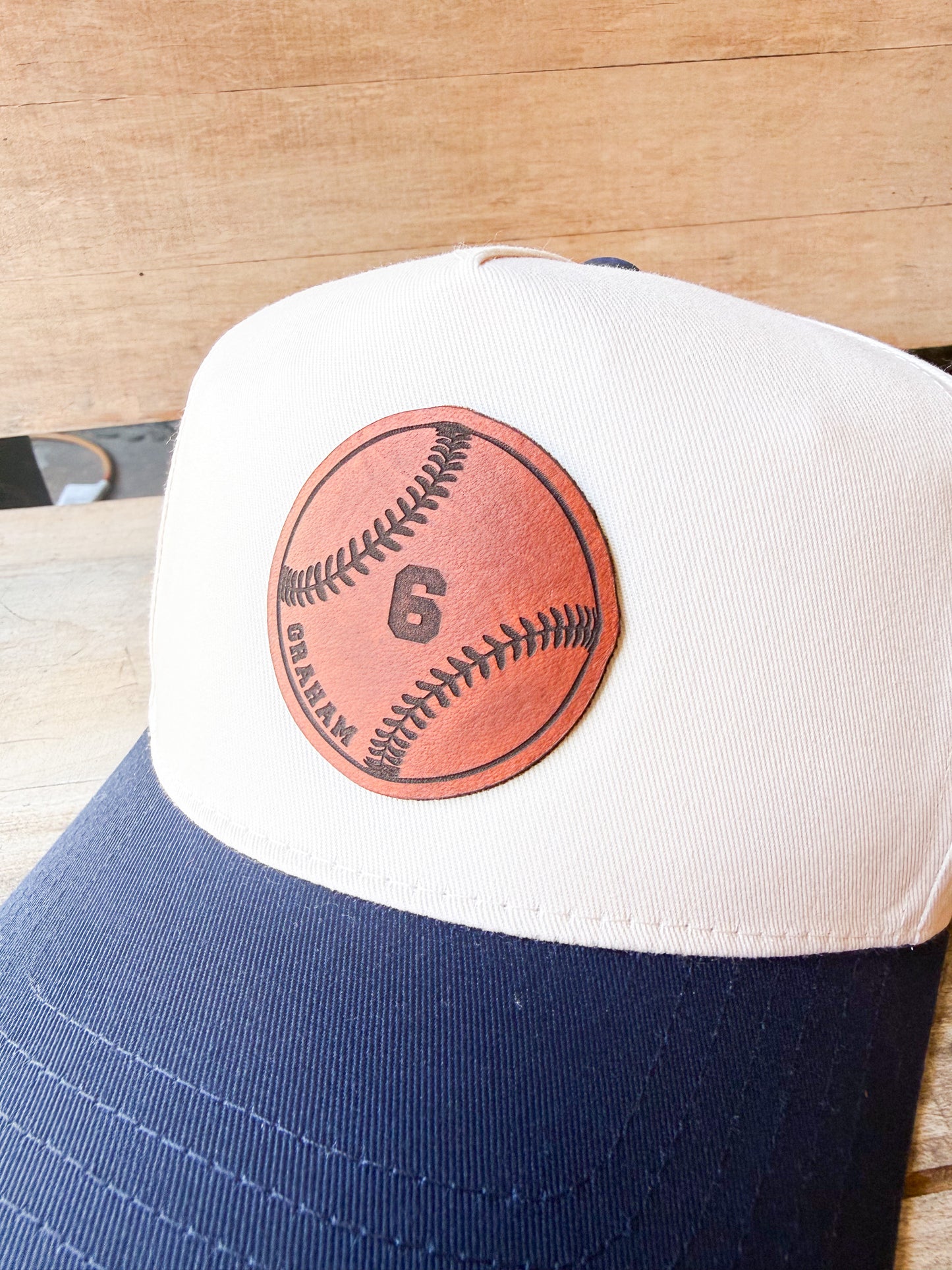 Custom Baseball Leather Patch Hat