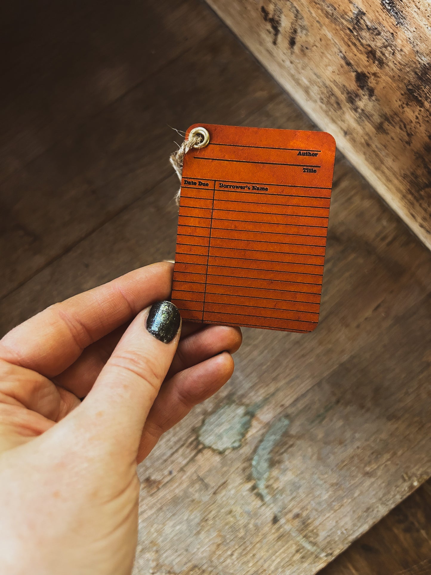Vintage Library Card Ornament