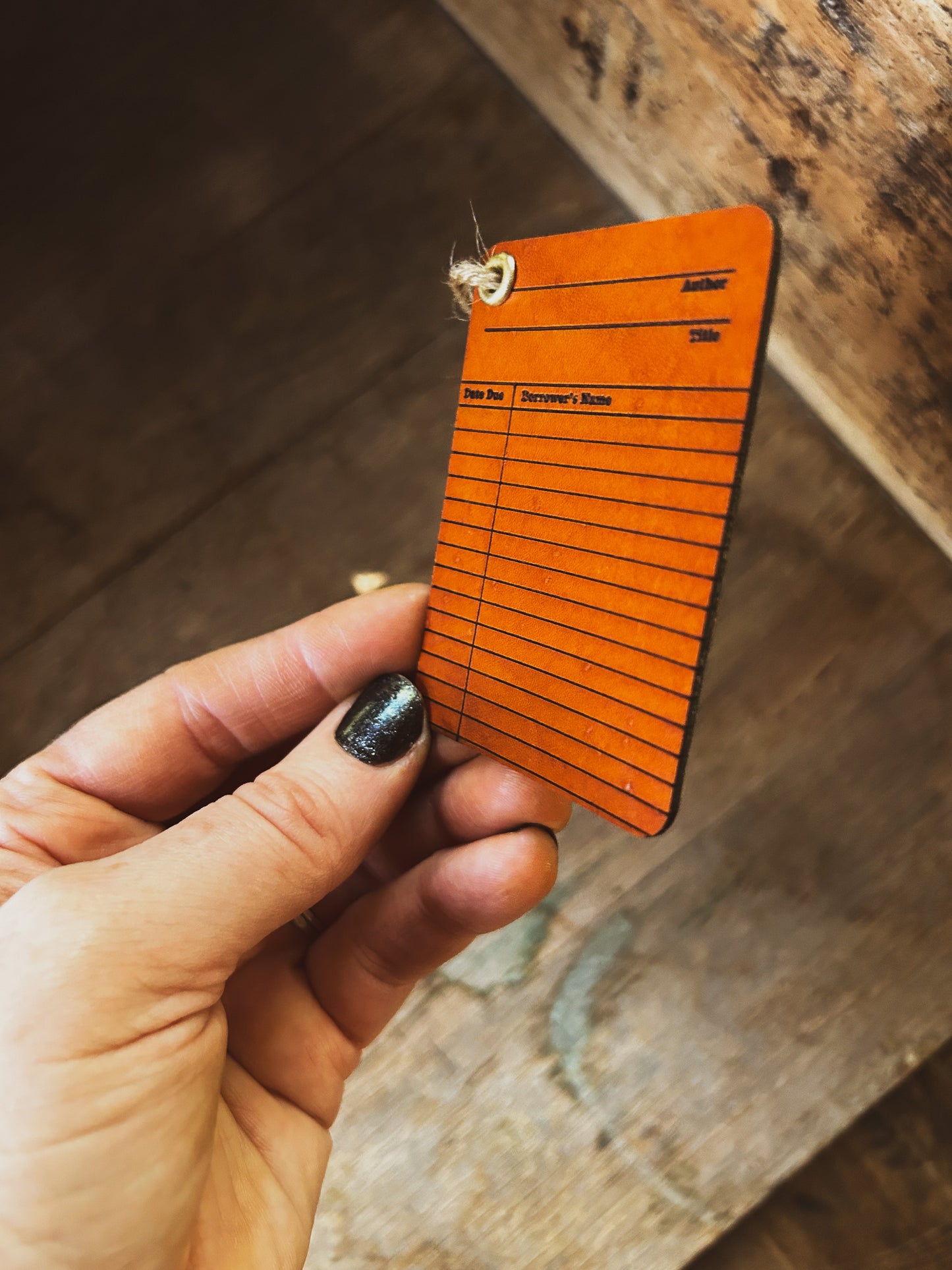 Vintage Library Card Ornament