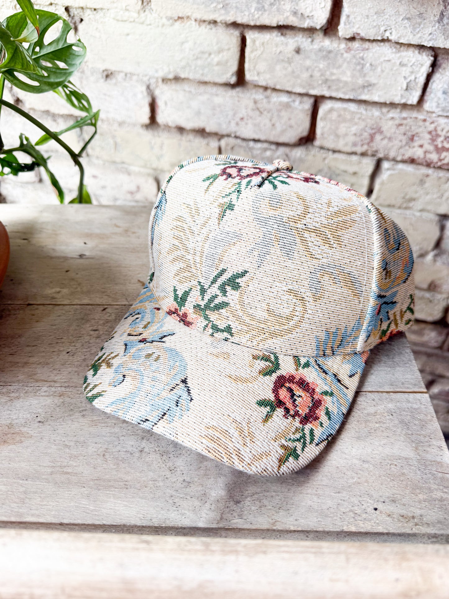Custom Logo Hat on Floral Print Hat