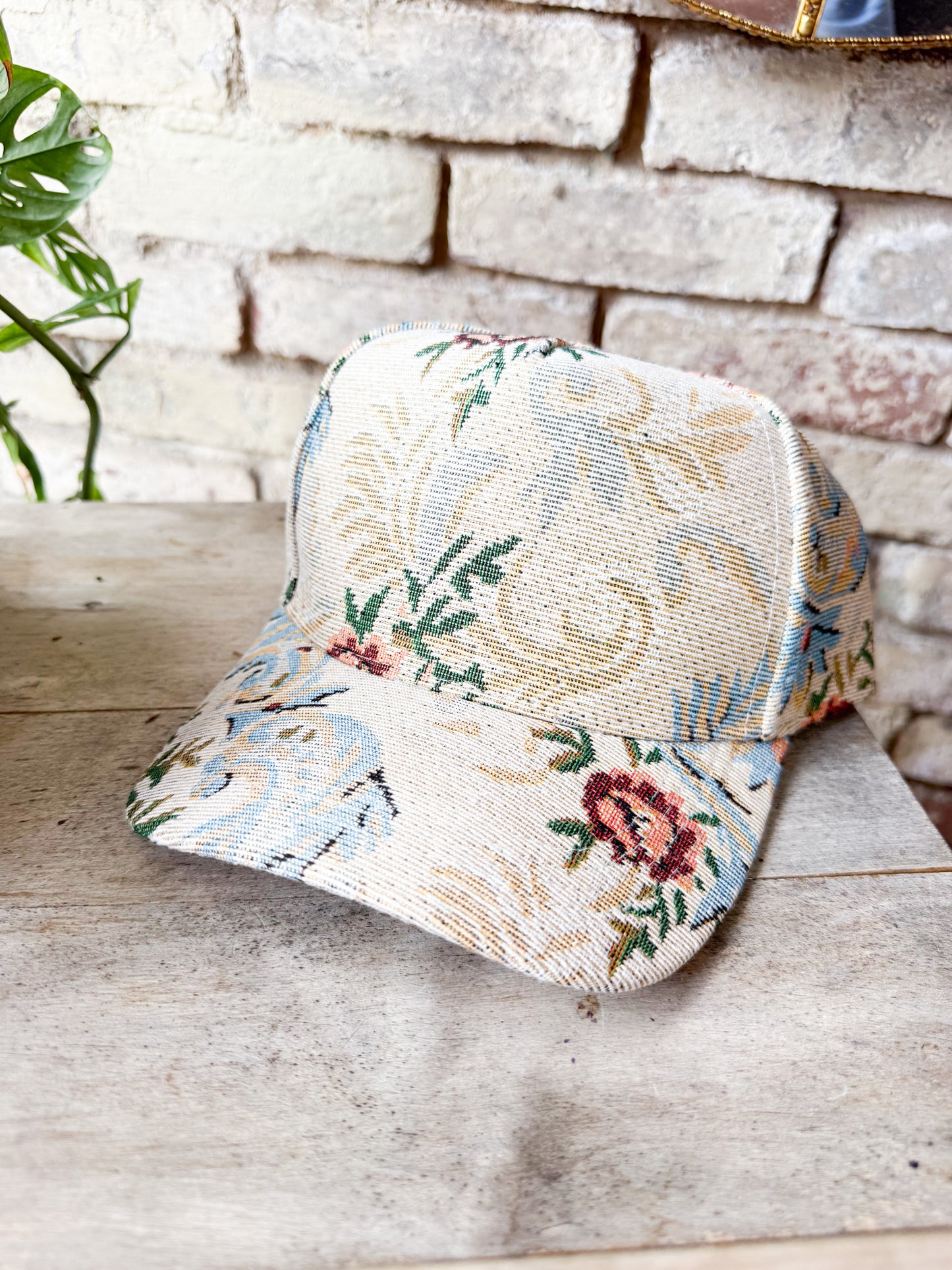 Custom Logo Hat on Floral Print Hat