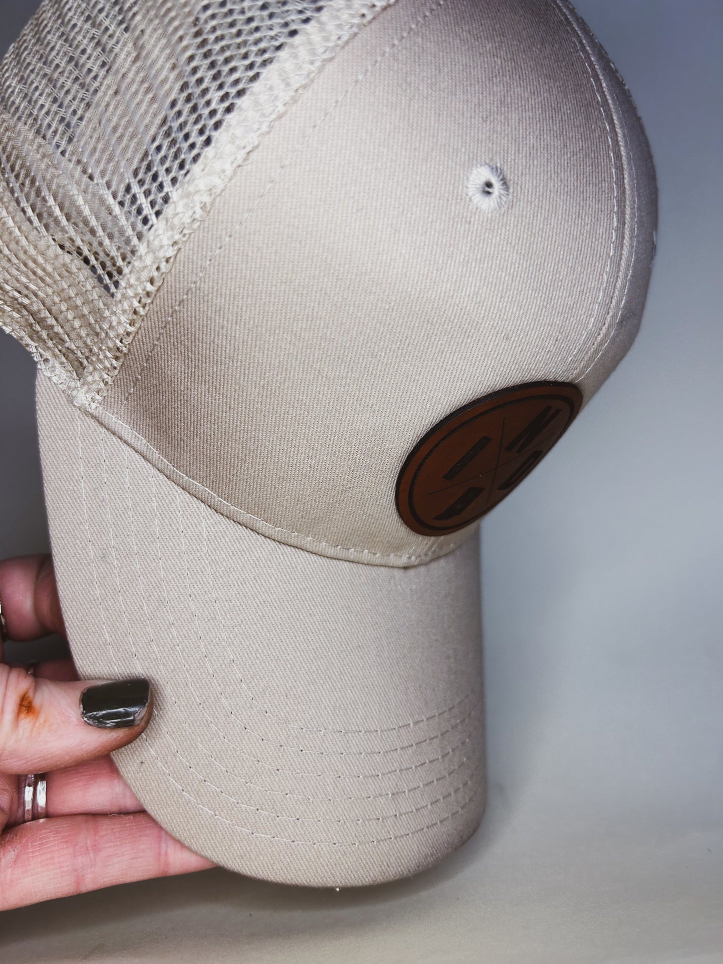 Circle IND Patch on Kahki Hat