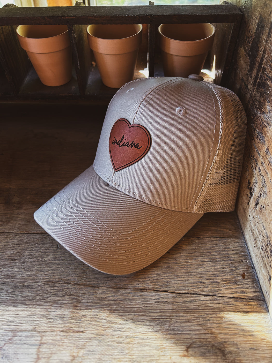 Love Indiana Leather Patch Hat