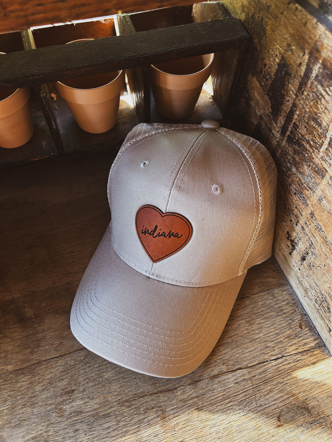 Love Indiana Leather Patch Hat