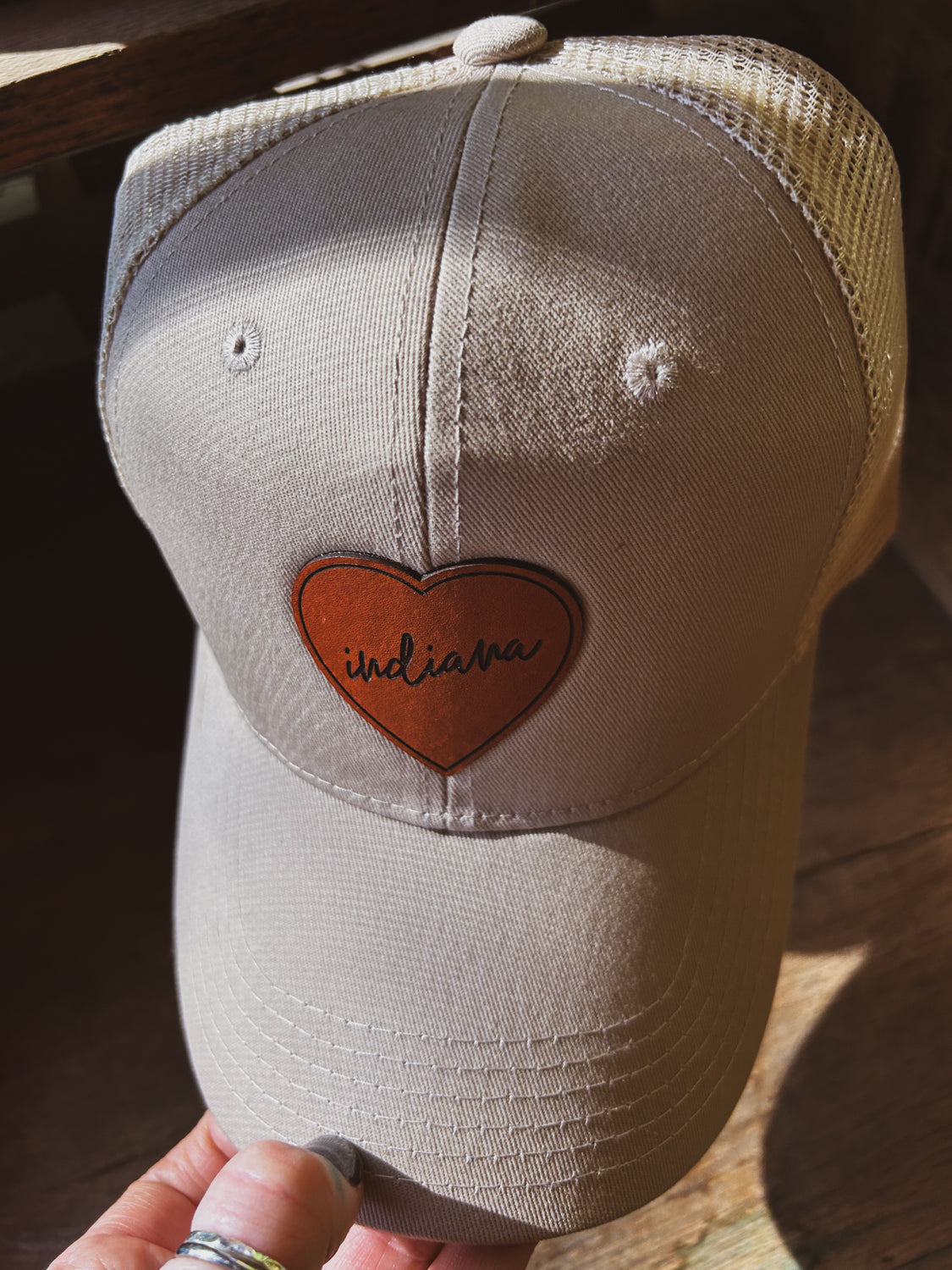 Love Indiana Leather Patch Hat