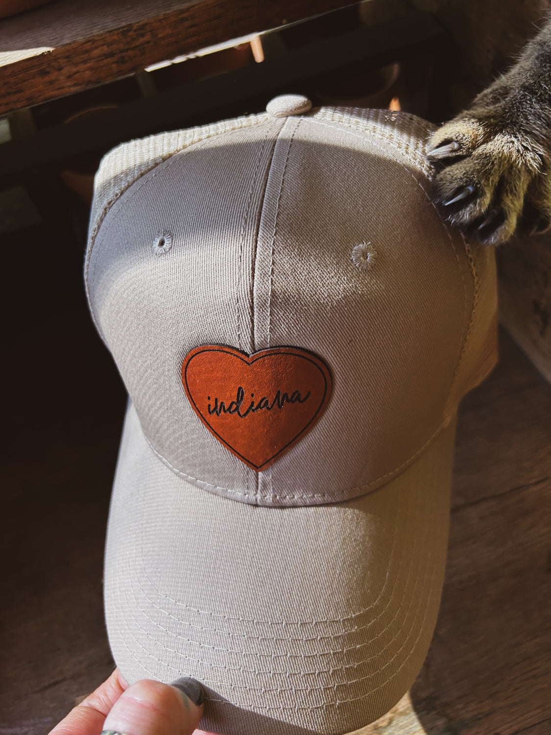 Love Indiana Leather Patch Hat