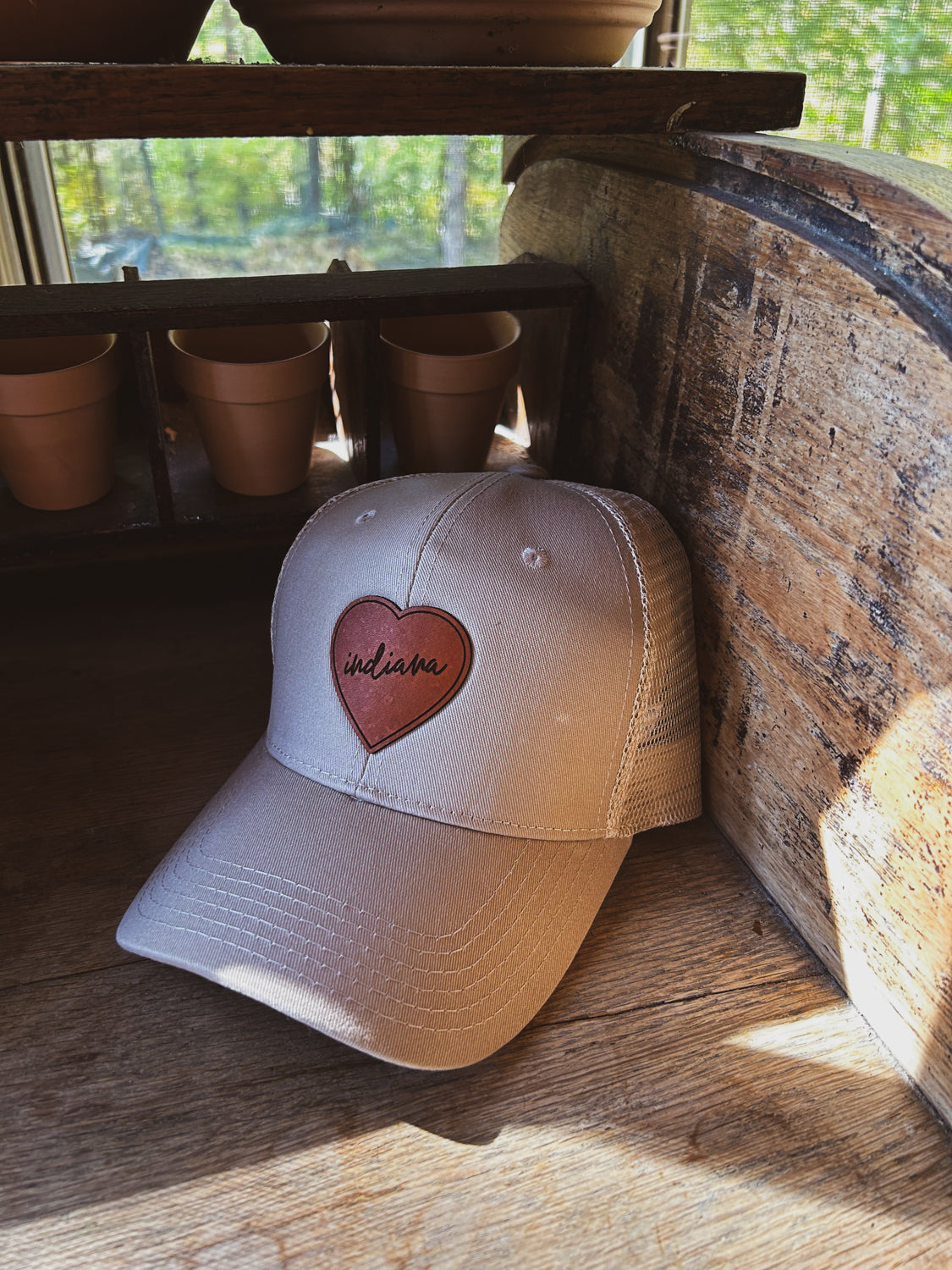Love Indiana Leather Patch Hat