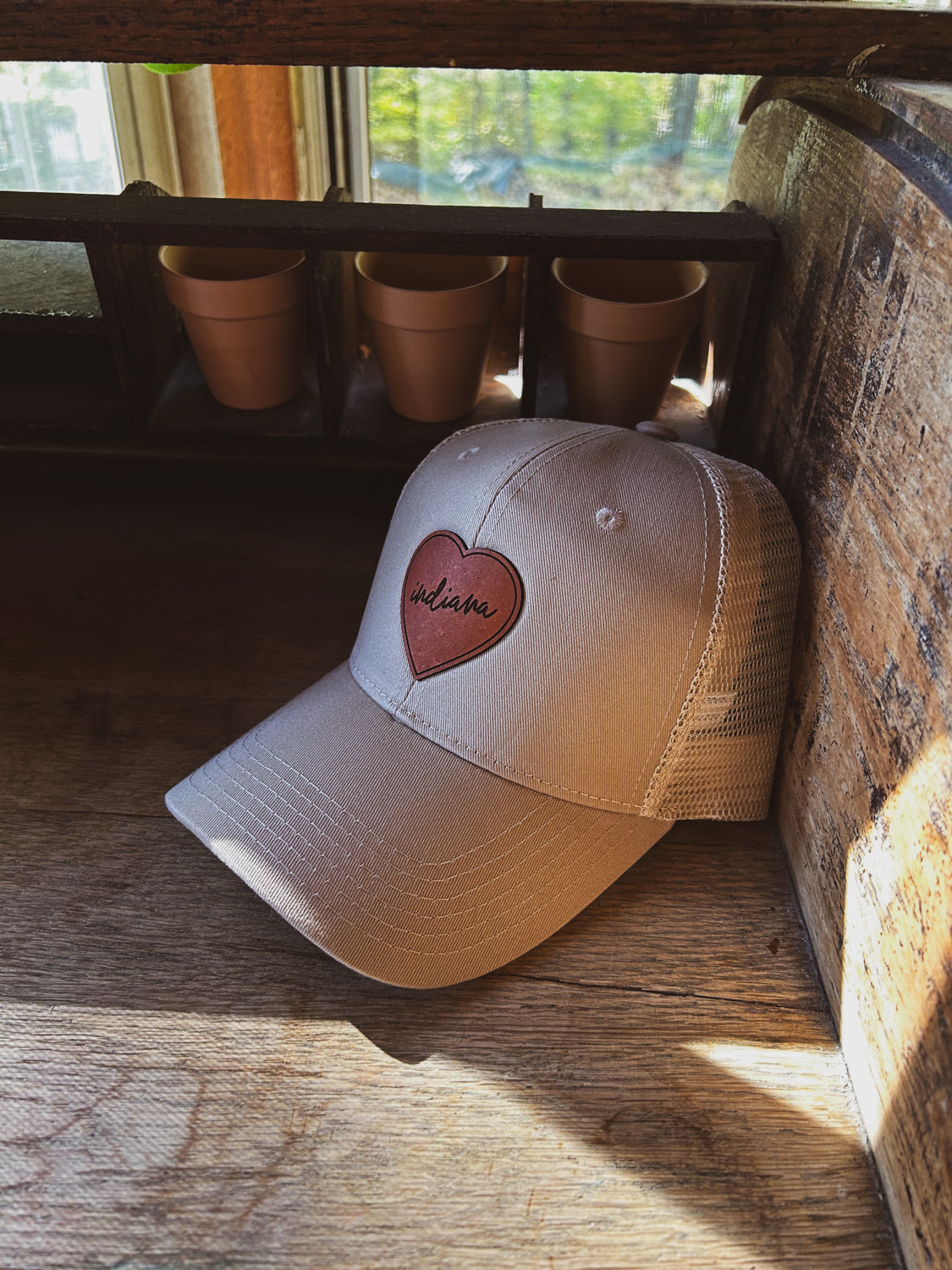 Love Indiana Leather Patch Hat