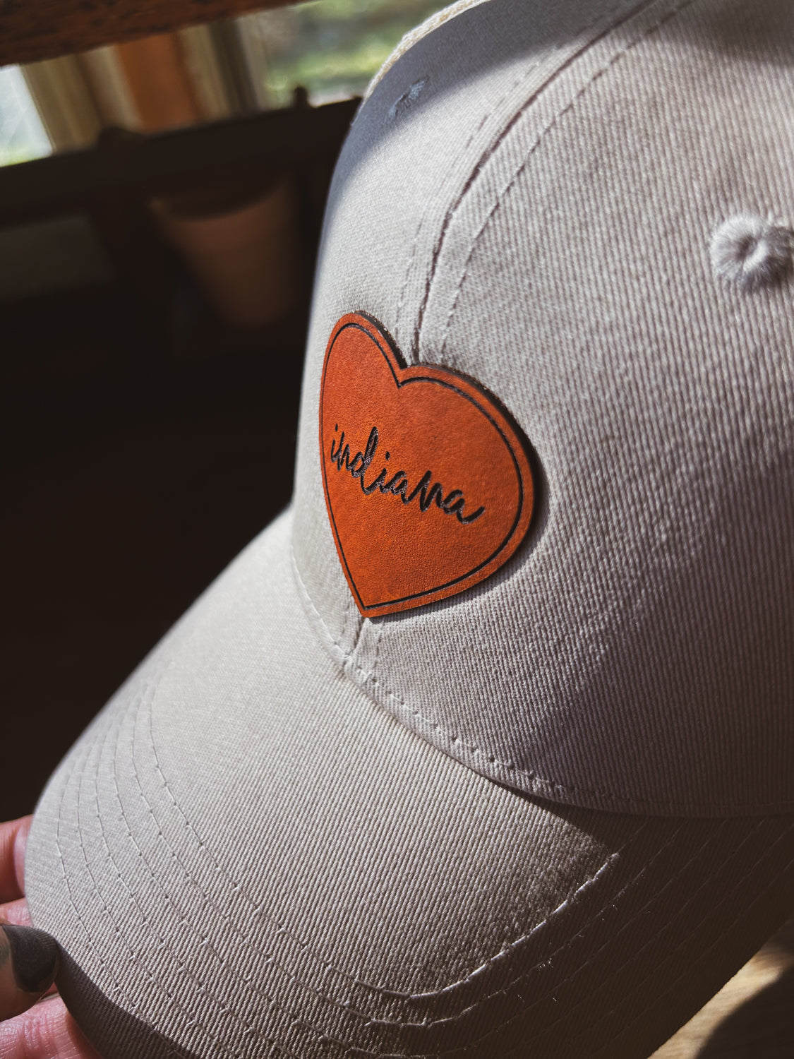 Love Indiana Leather Patch Hat