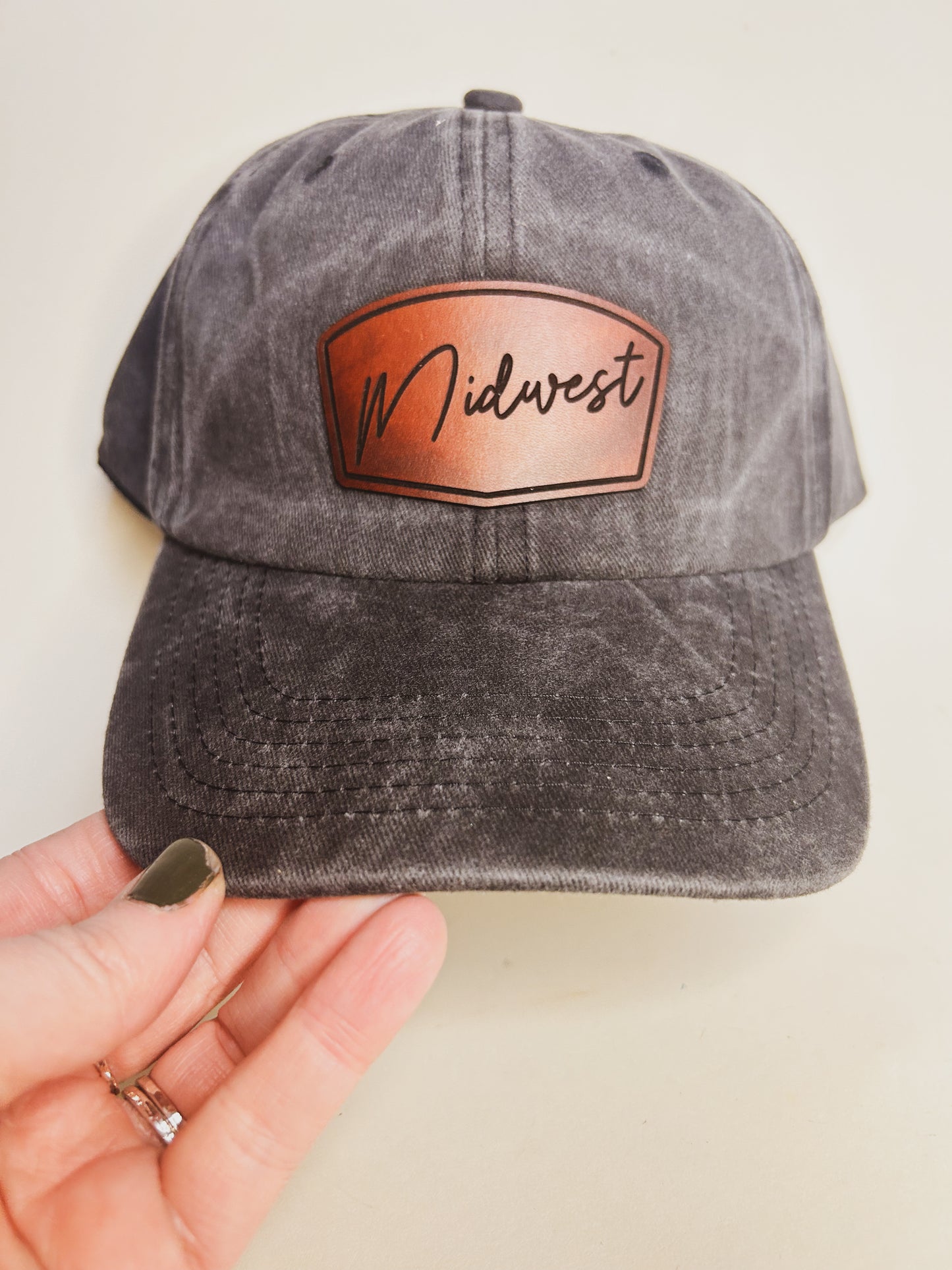 Midwest Patch on Black Baseball Hat