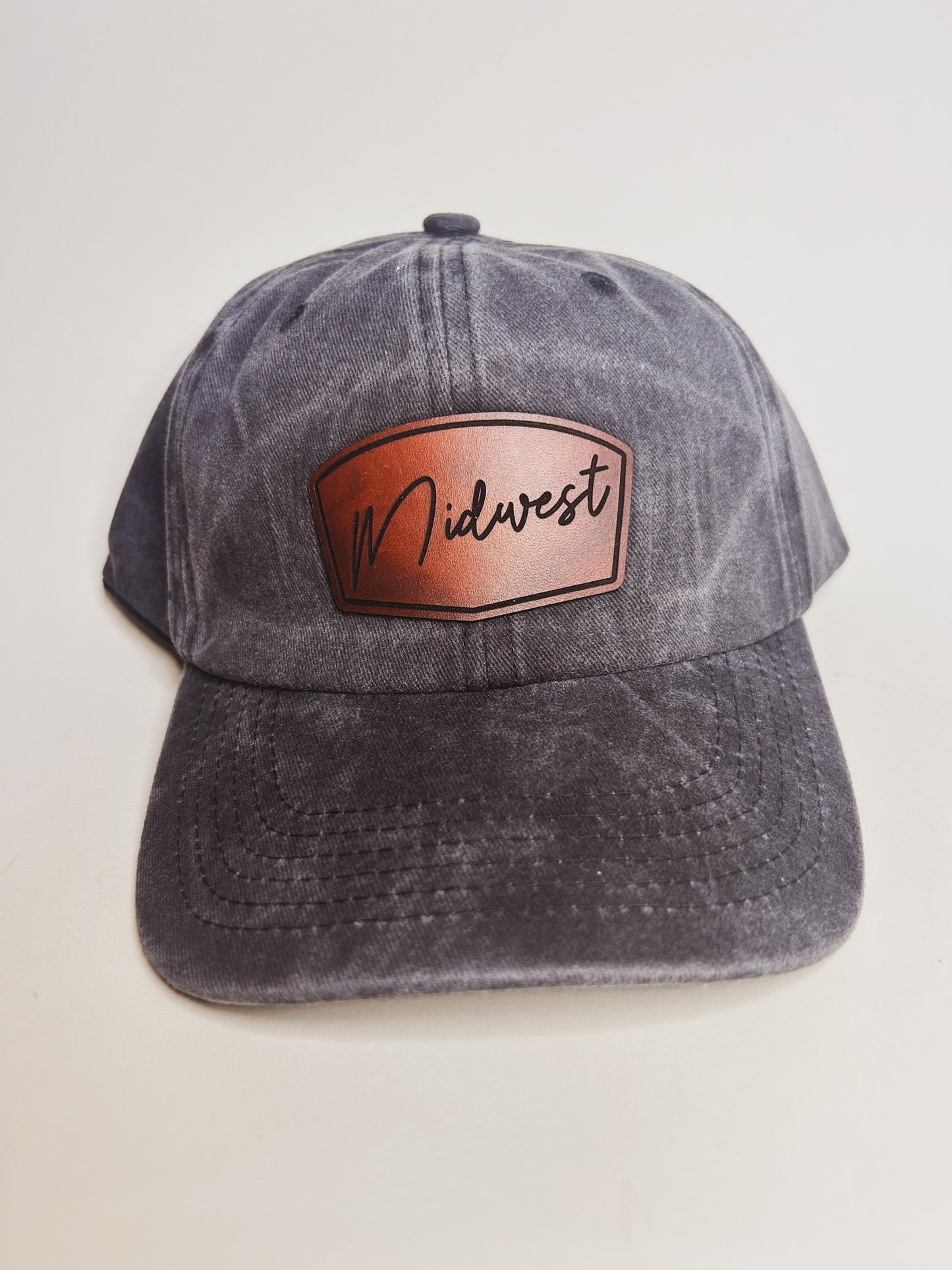 Midwest Patch on Black Baseball Hat