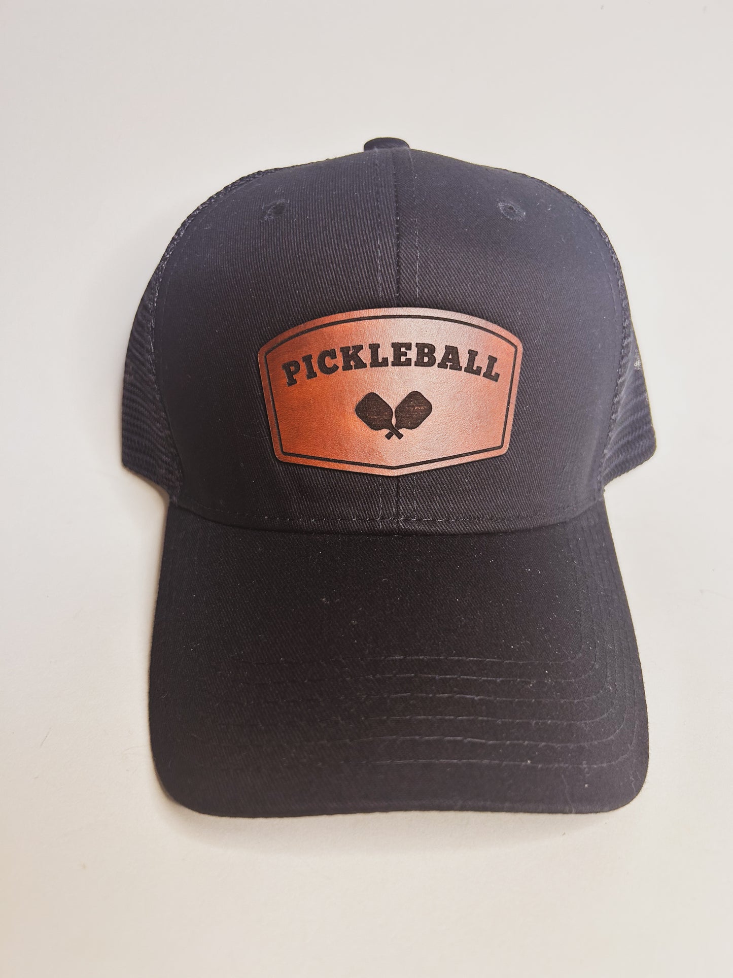 Pickleball Patch on Black Baseball Hat