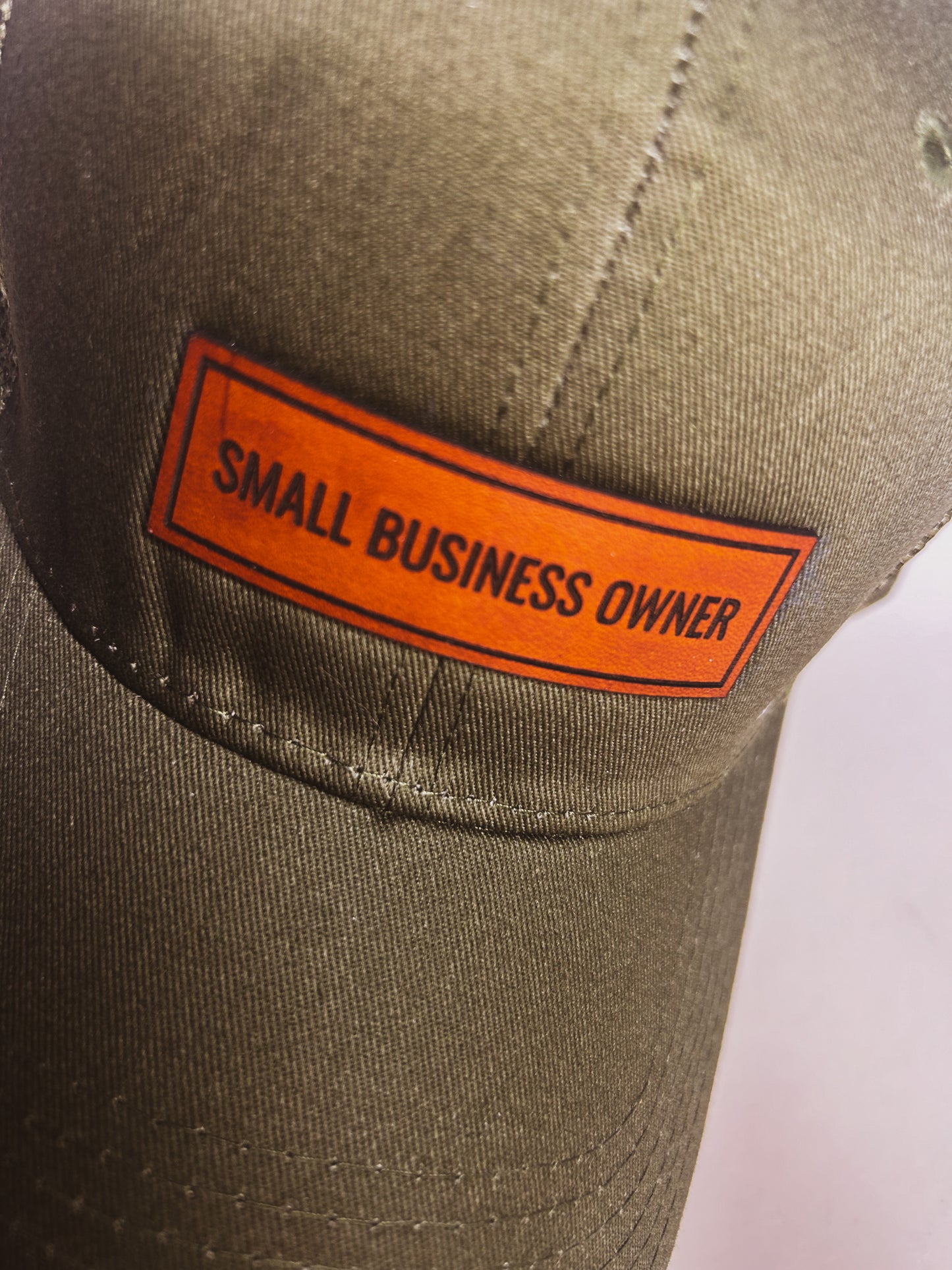 Small Business Owner Leather Patch Hat