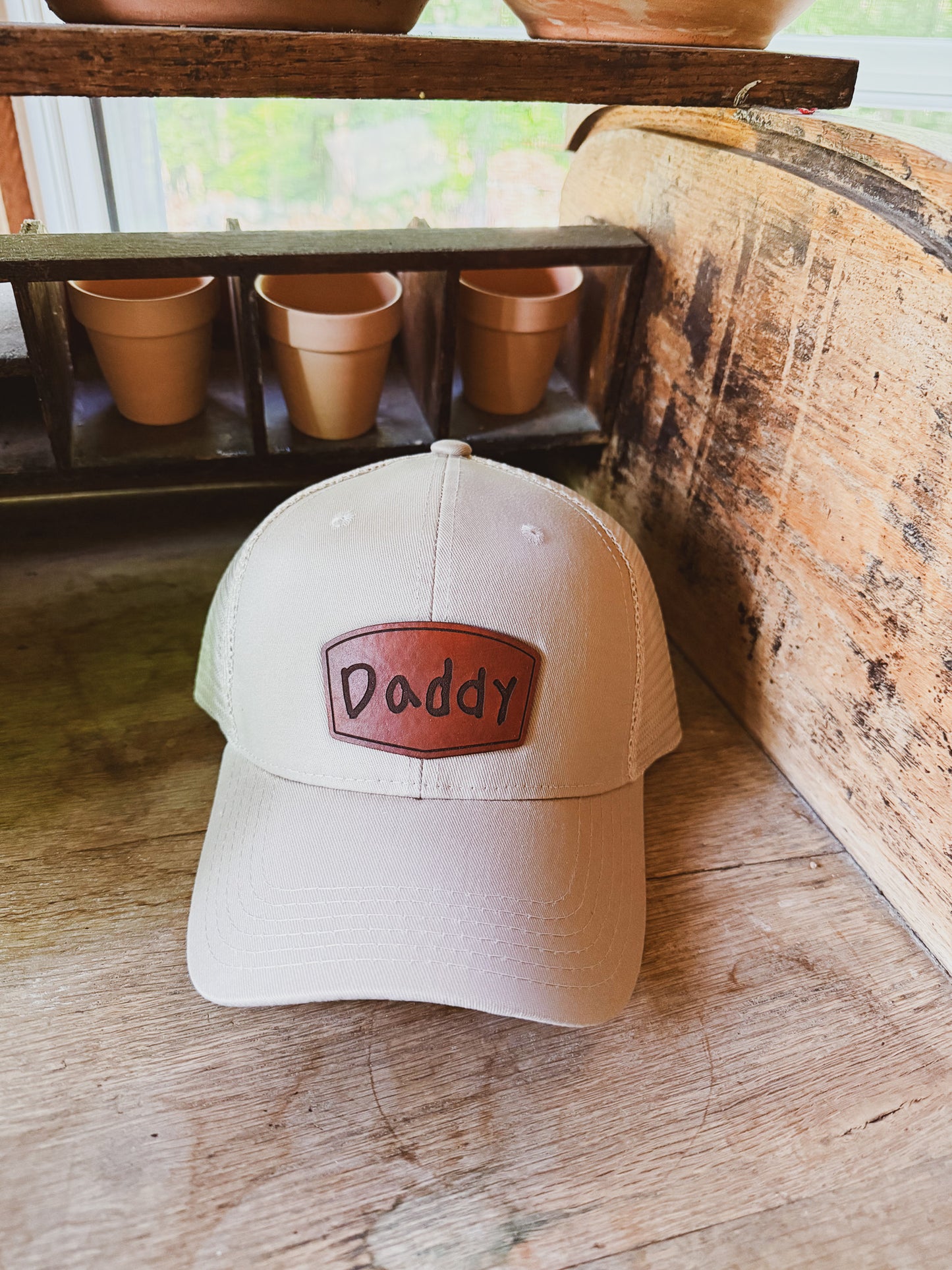 Kids Handwriting/Art Leather Patch Hat