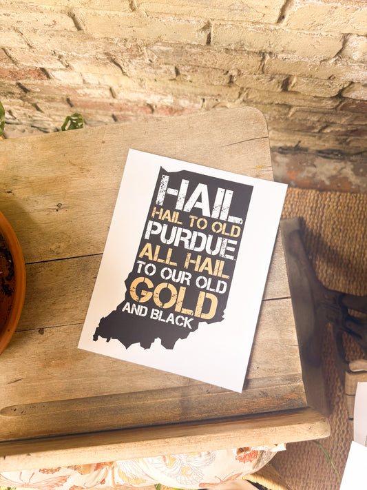 Hail Purdue Art Print