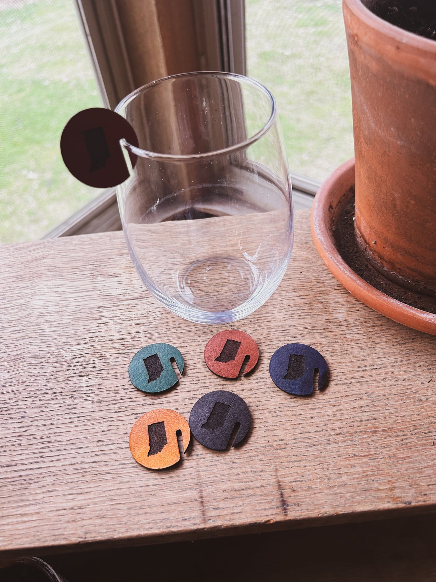 Indiana Wine Charms - Stemless Glassware