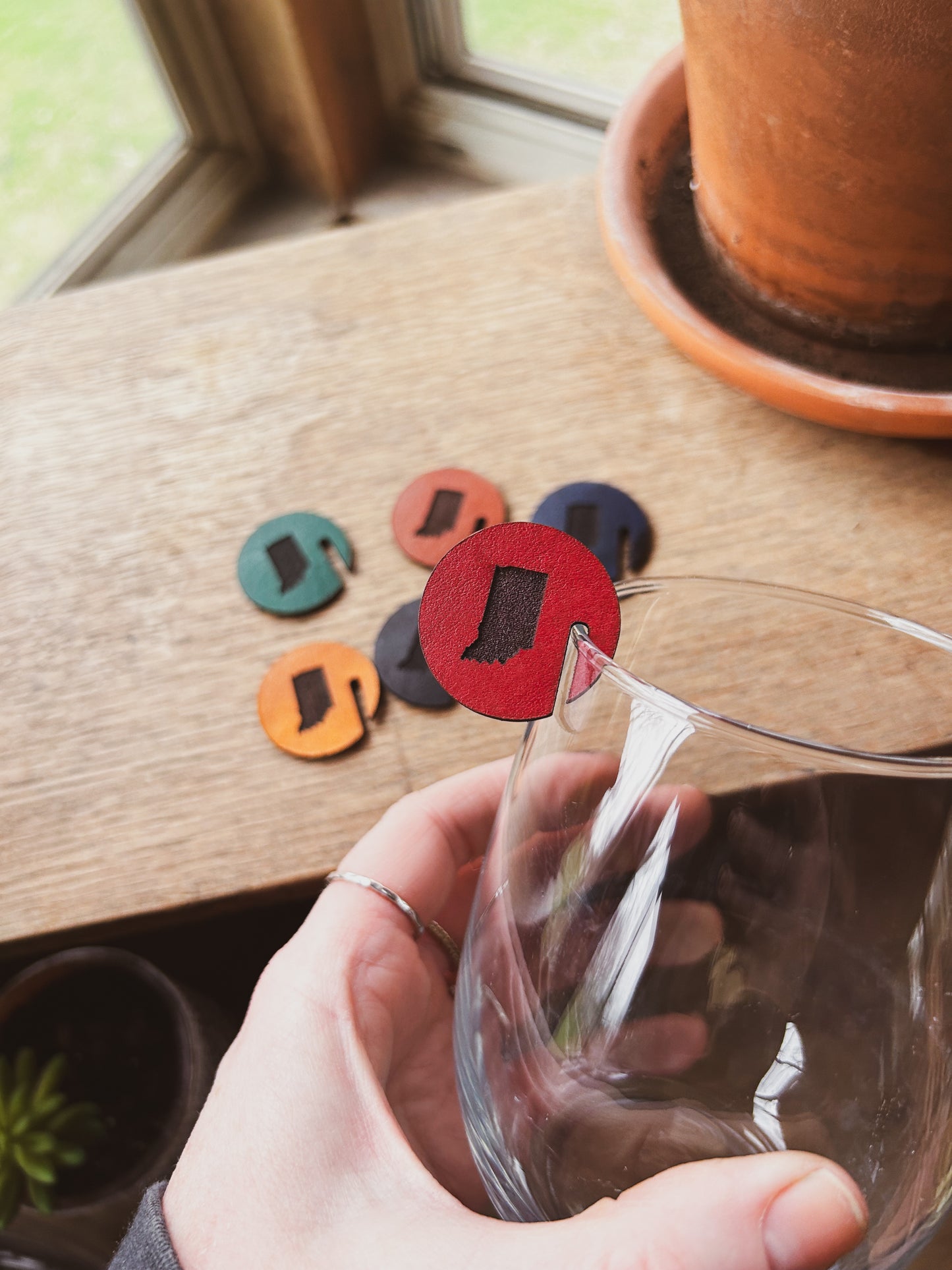 Indiana Wine Charms - Stemless Glassware